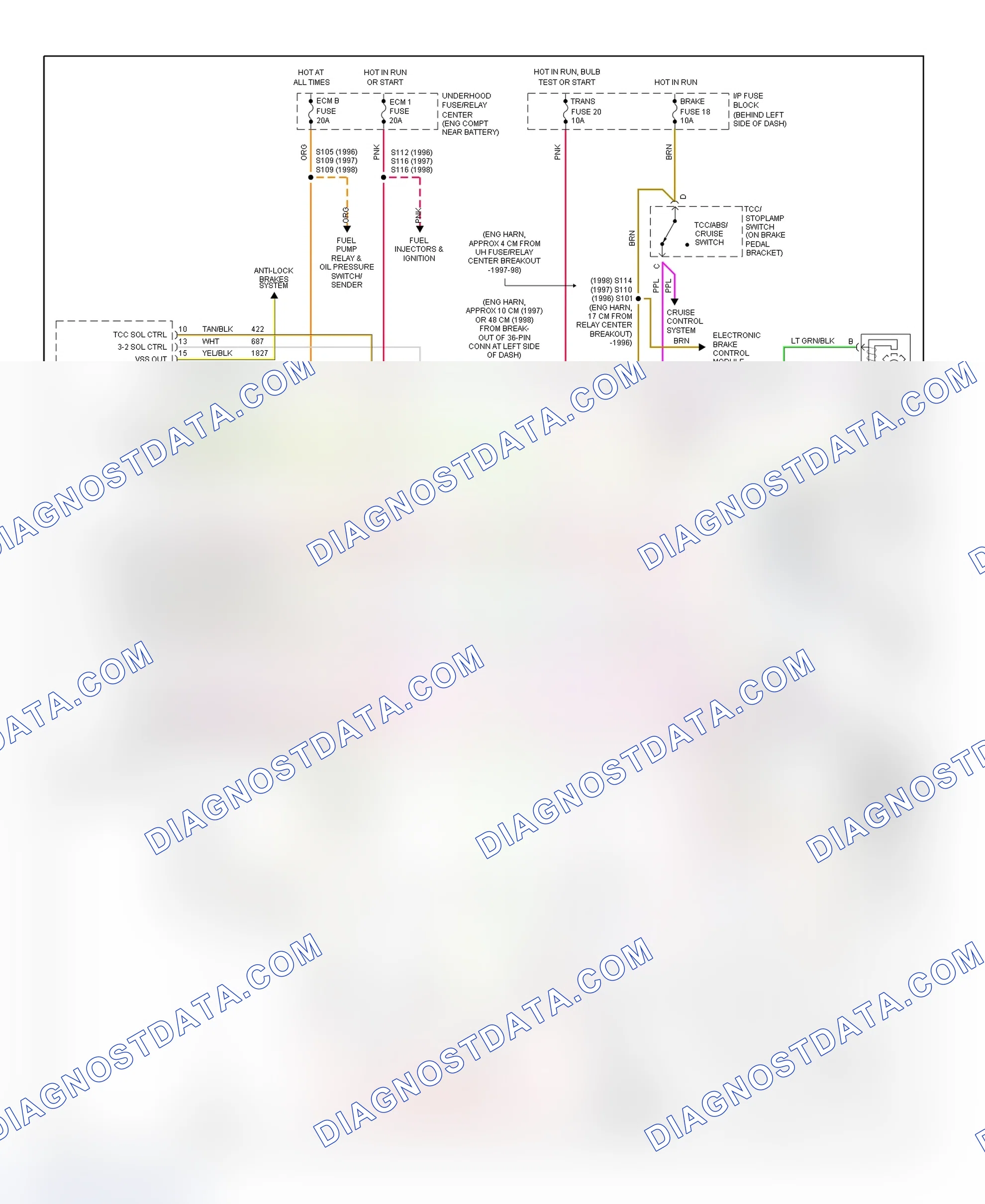 Scheme 45: 1996 "L" & "M" Series - 4.3L (Astro & Safari) Wiring Diagram
