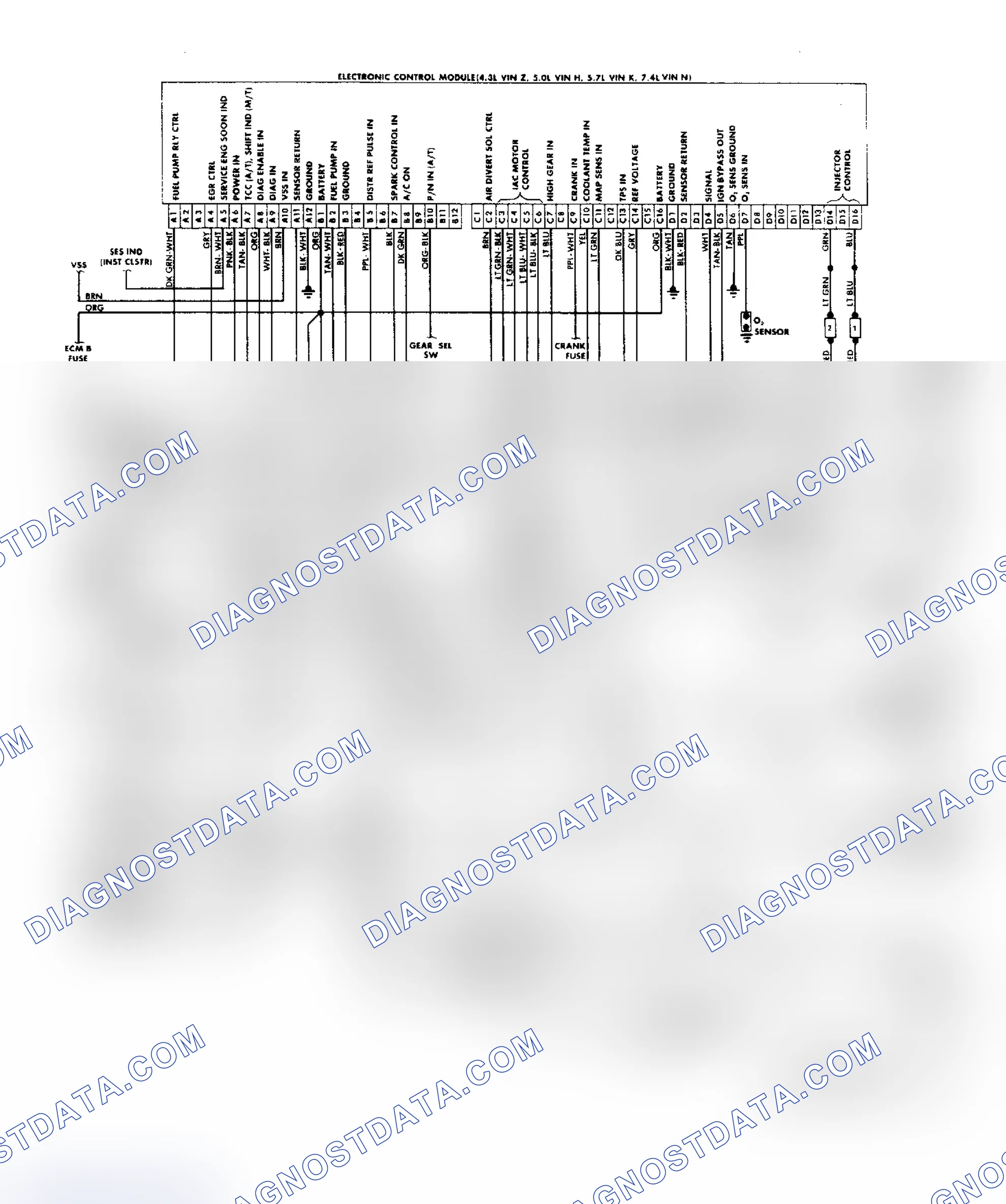 Scheme 181: "G" Series Van (4.3L, 5.0L & 5.7L & 7.4L) Wiring Diagram