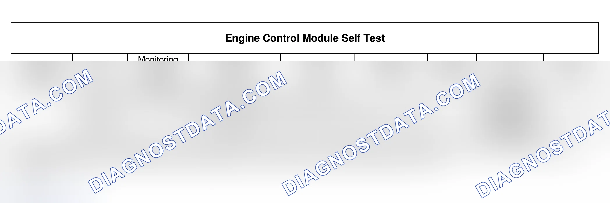Scheme 50: Engine Control Module Self Test Description