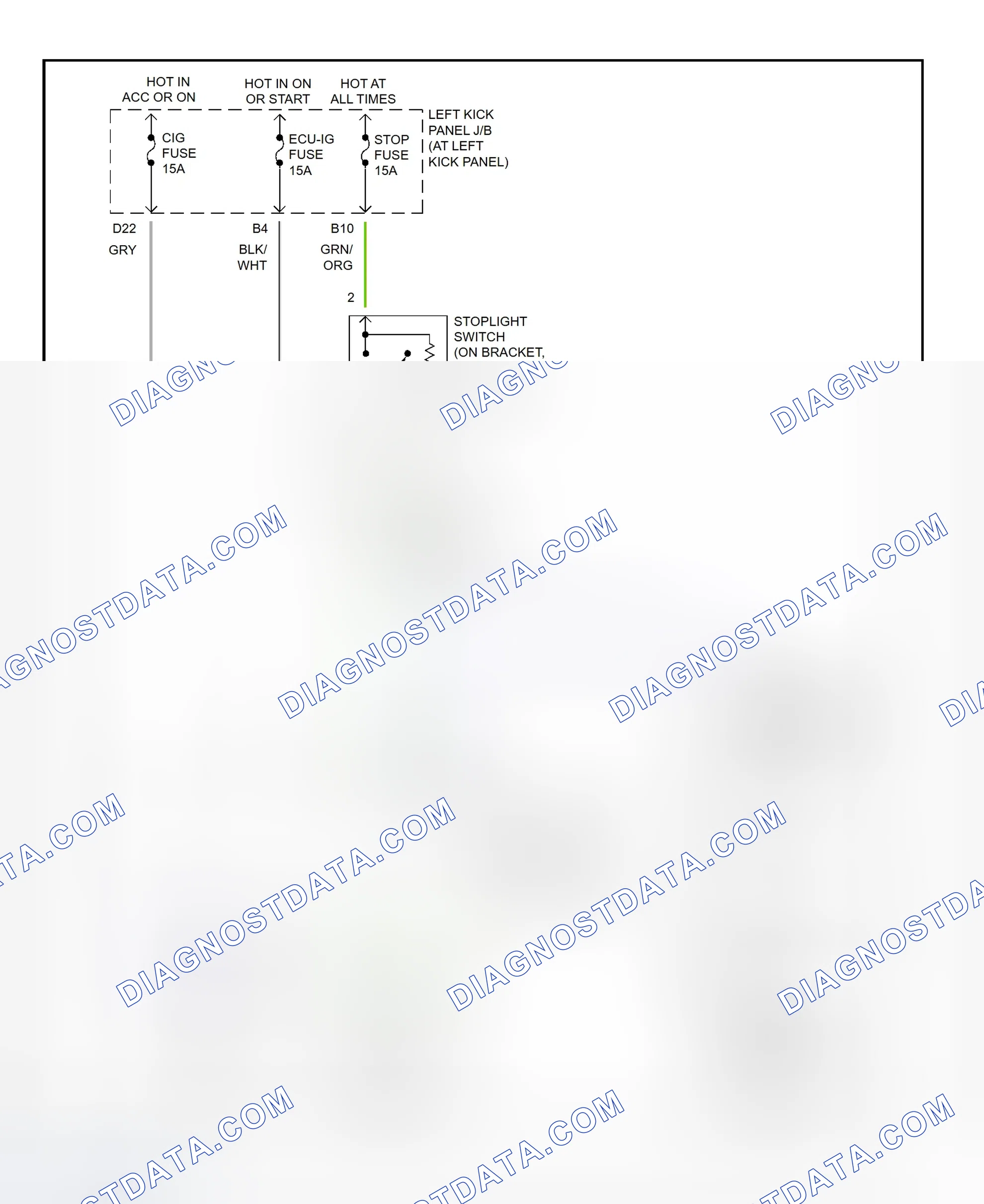 Scheme 304: Shift Interlock System Wiring Diagram (2001 - Toyota Land Cruiser)