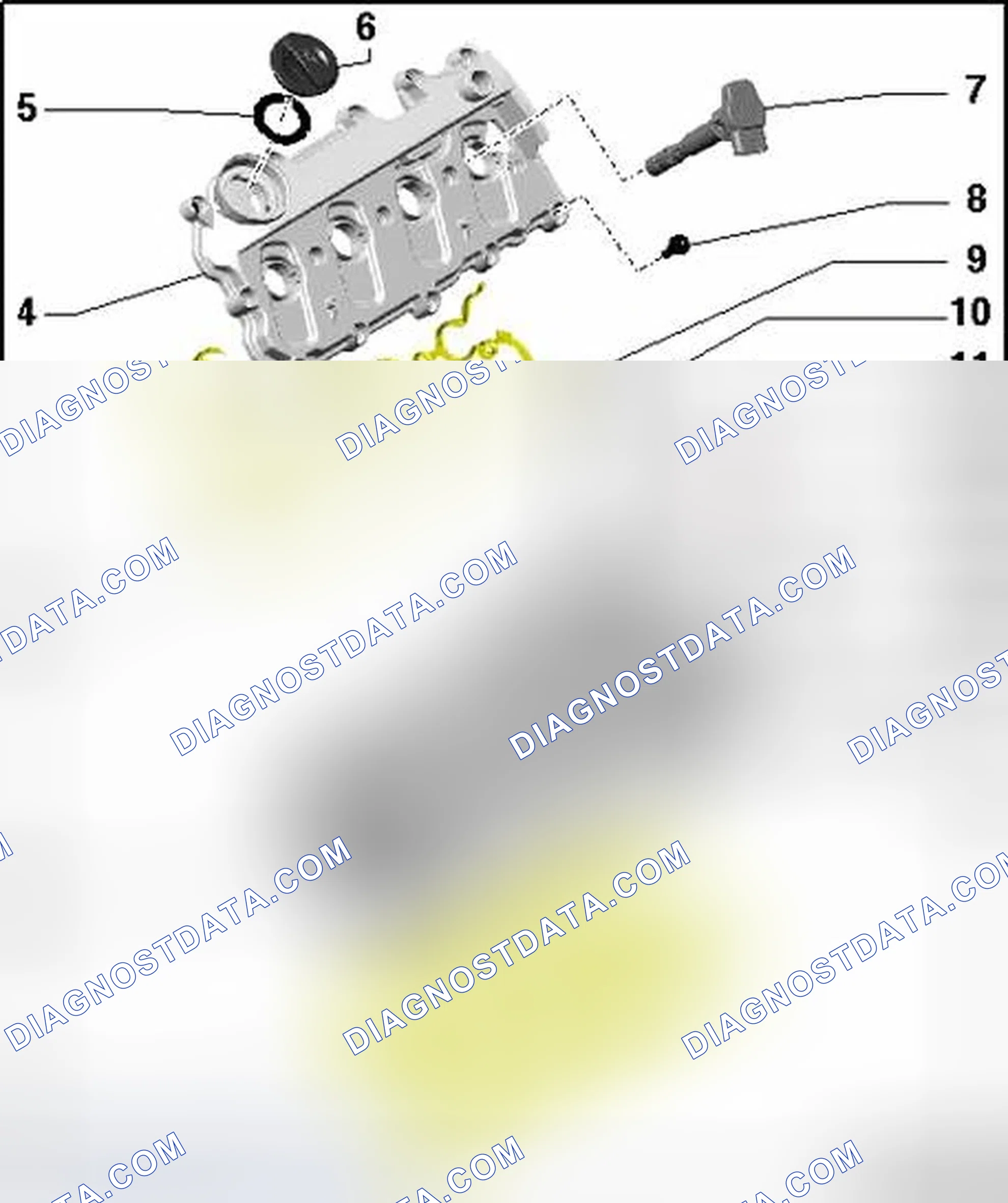 Scheme 24: Cylinder head, assembly overview
