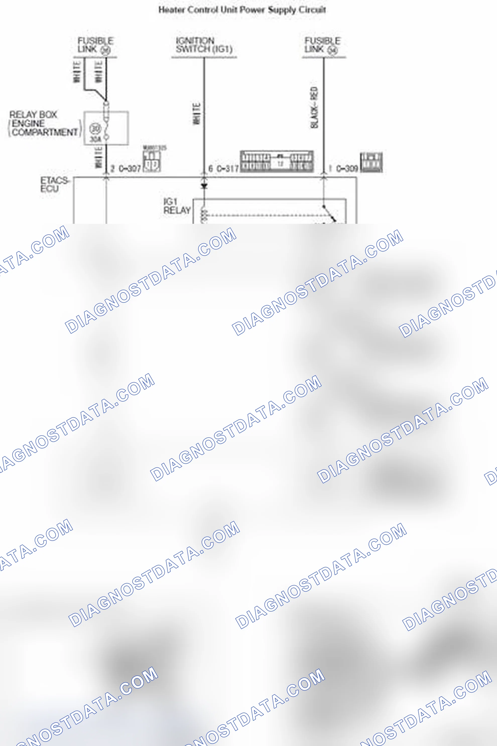 Scheme 20: INSPECTION PROCEDURE 1: Malfunction of the heater control unit Power Supply System. < Vehicles witho