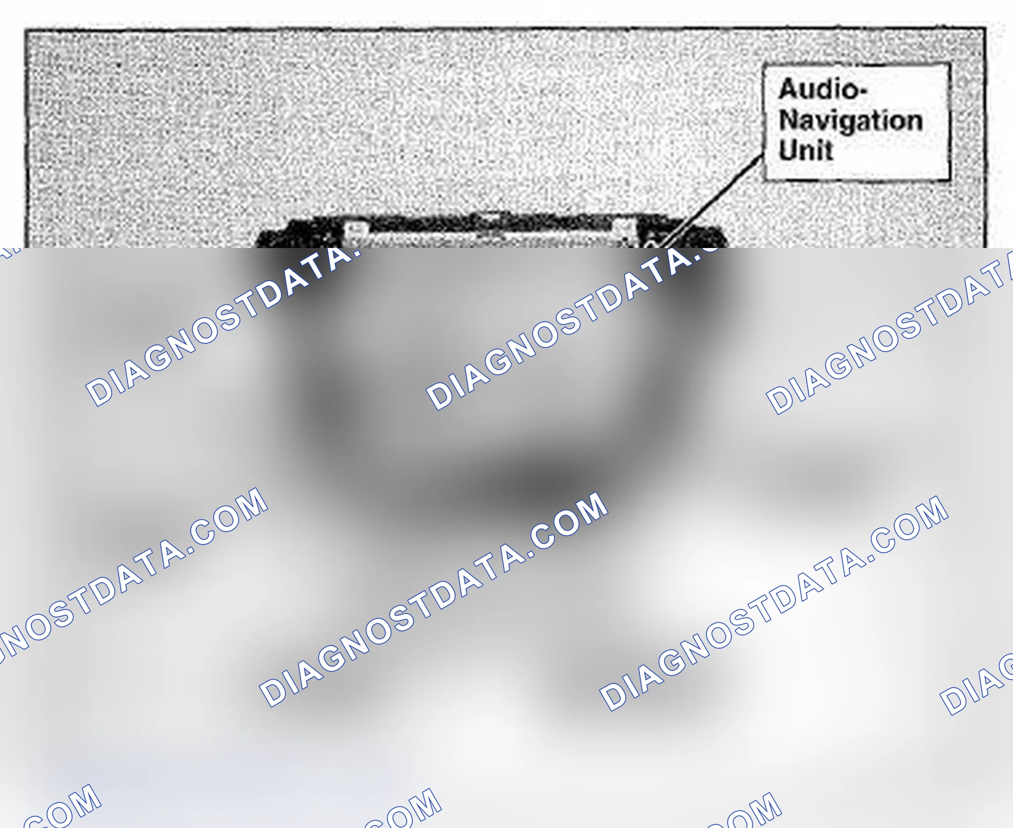 Scheme 1206: Behind Audio-Navigation Unit (Navigation) Component Location (Photo 197)