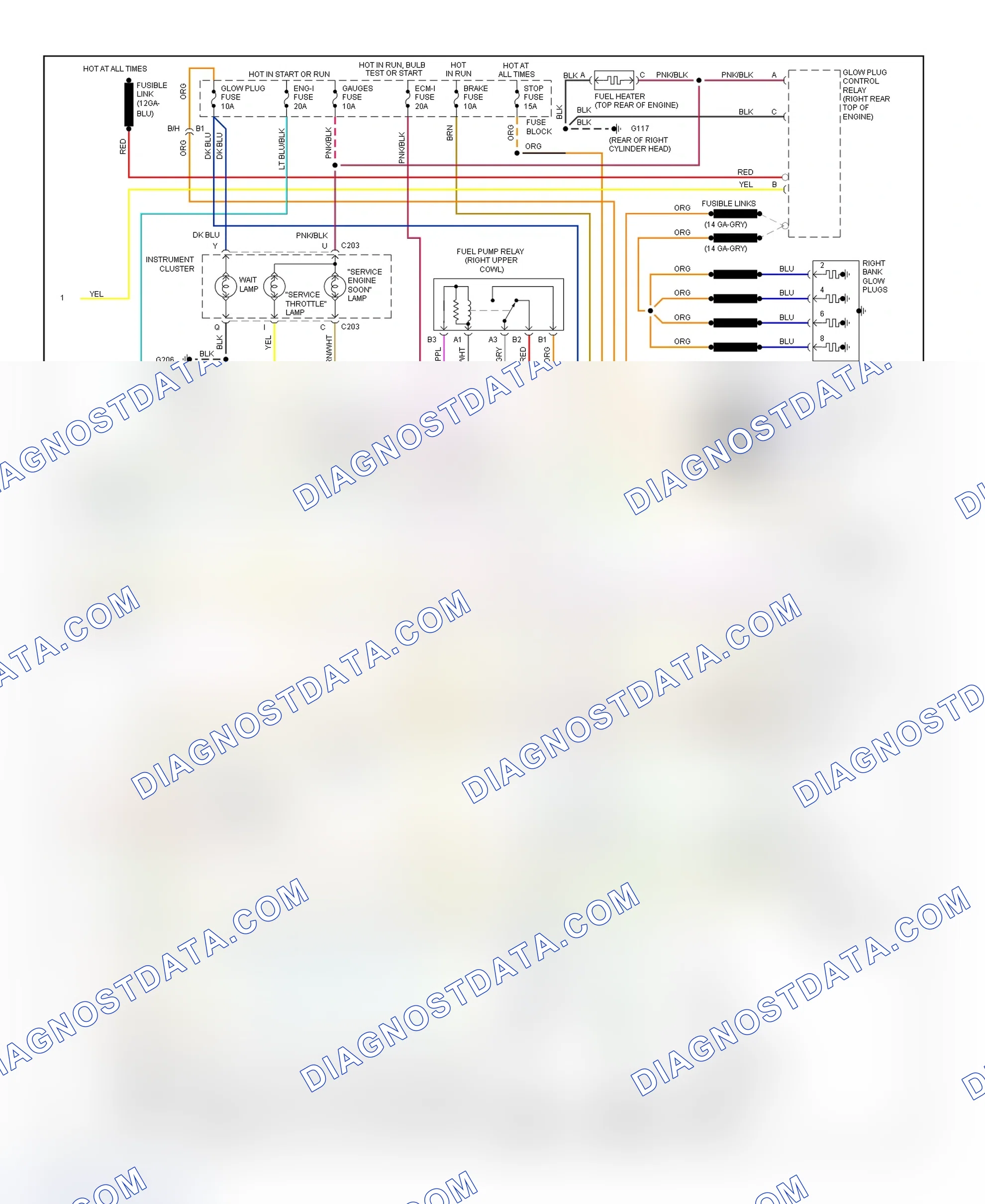 Scheme 230: Wiring Diagram ("C" & "K" Series Pickup, & Sierra - Diesel VIN F & P With M/T - 2 Of 2)
