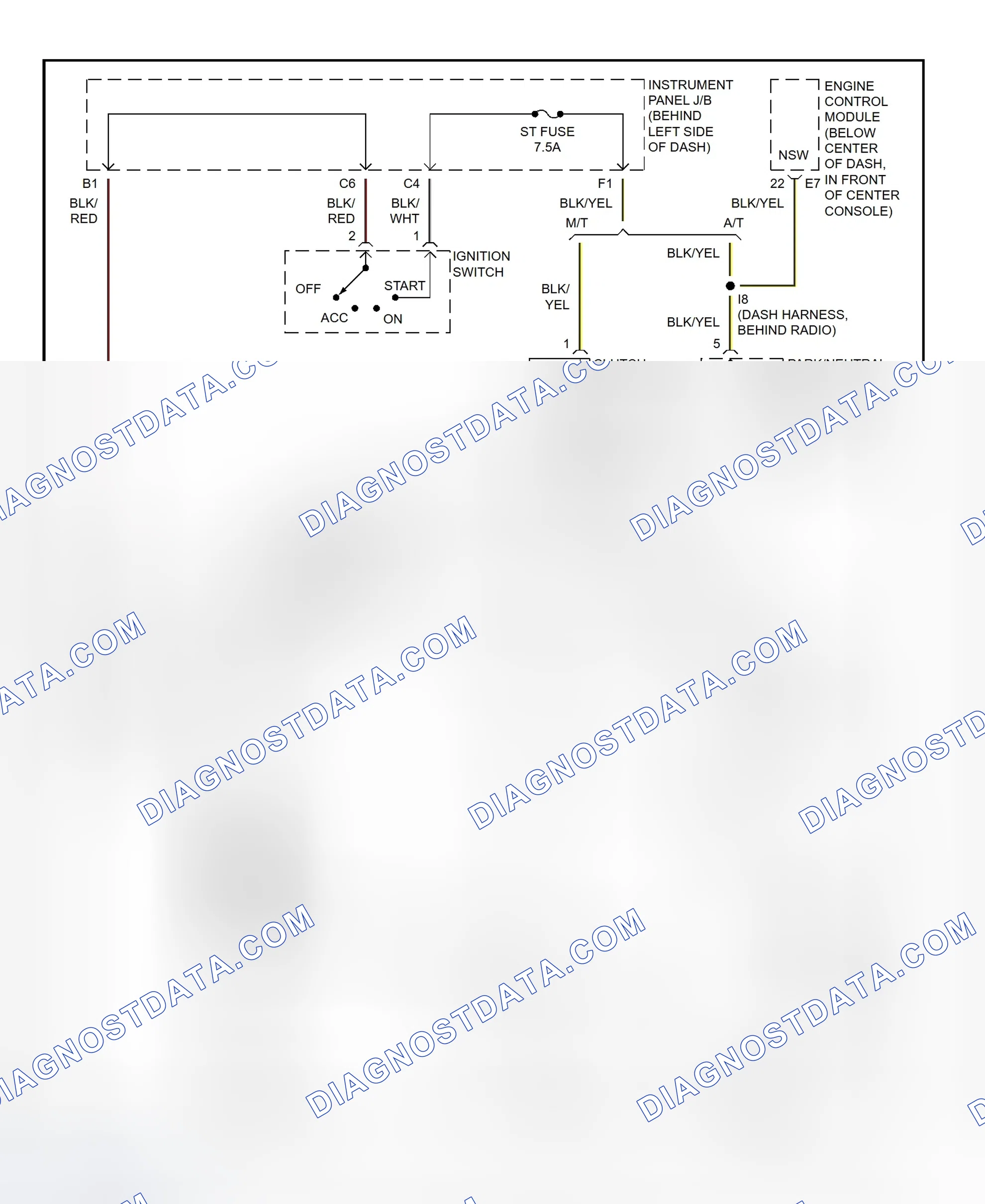 Fig. 27: Starting System Wiring Diagram (Celica)
