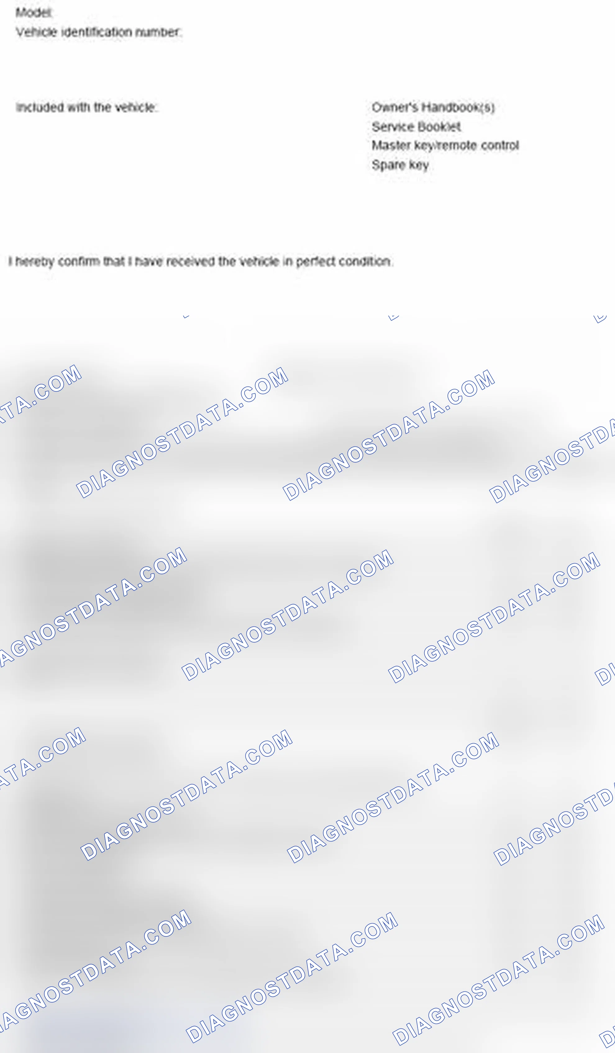 Scheme 170: 00.... Pre-Delivery Check