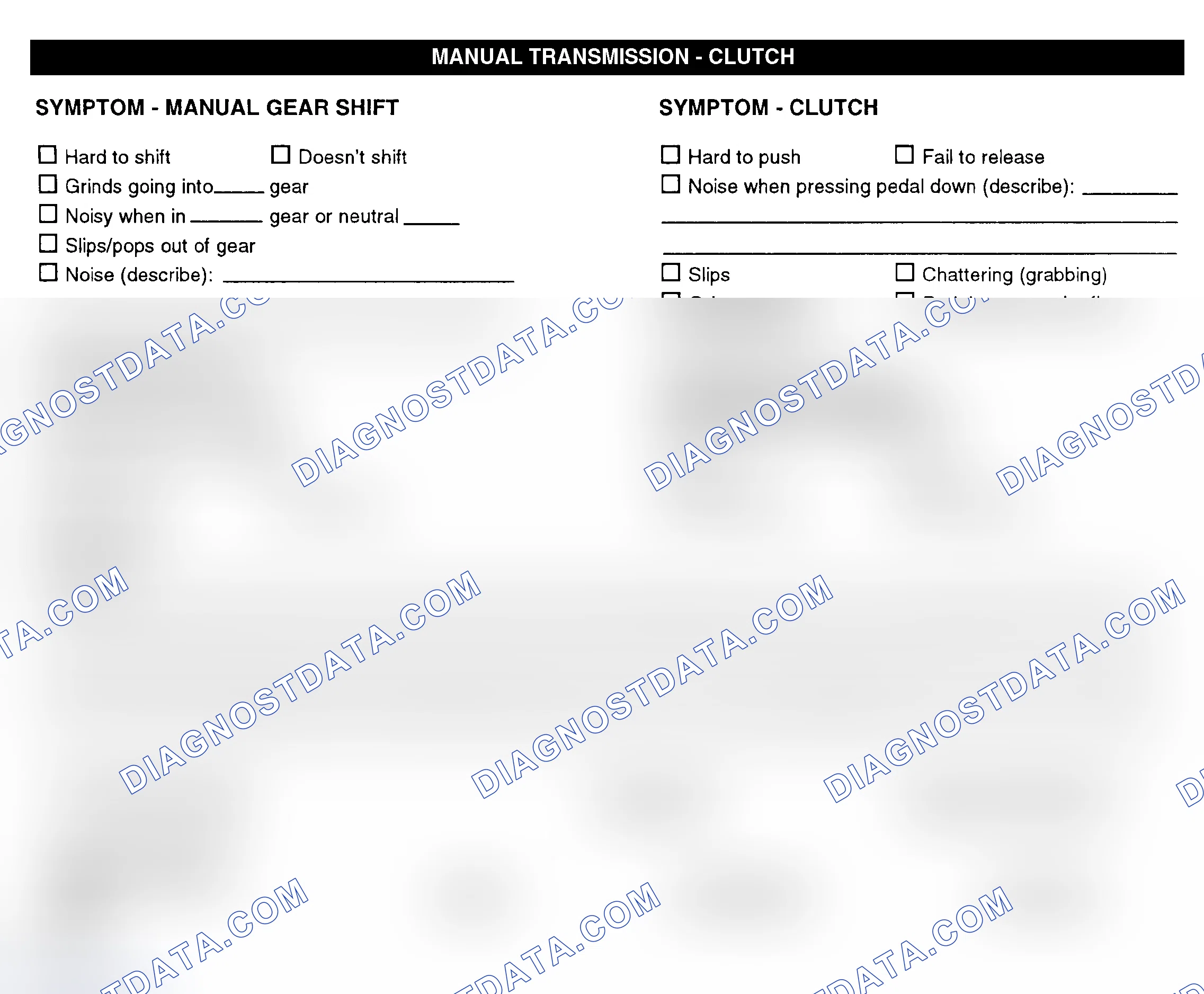 Scheme 10: Manual Transmission & Clutch