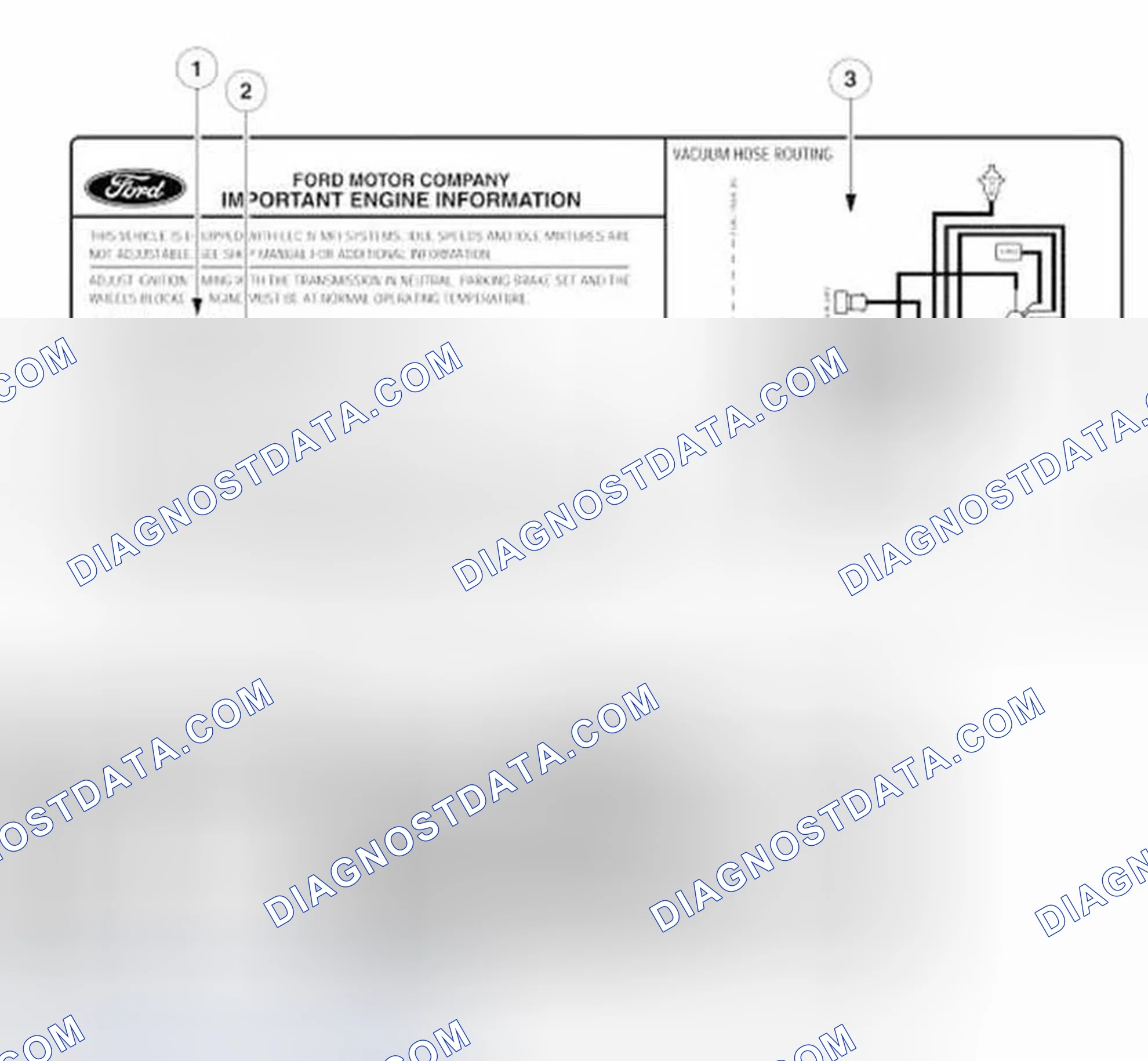 Scheme 433: Typical Vehicle Emission Control Information (VECI) Decal