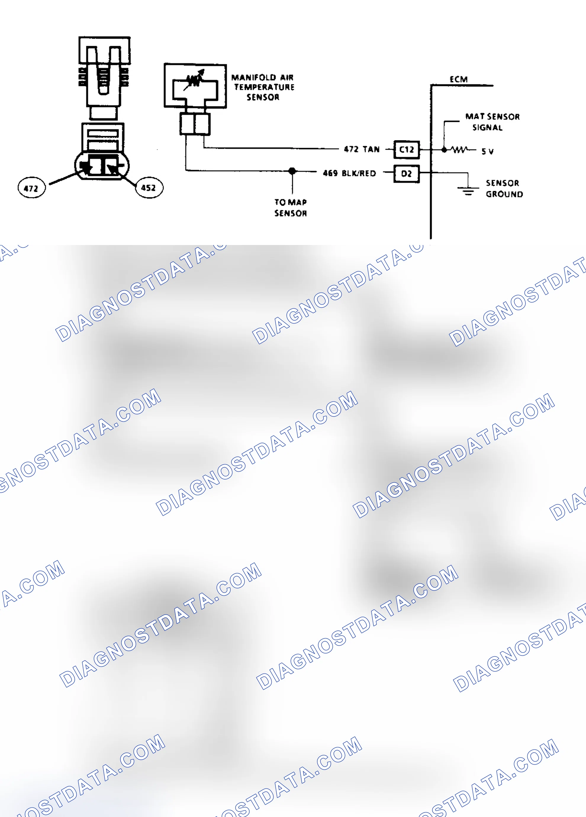 Scheme 55: Code 23, MAT Sensor Voltage High (2.5L) Flow Chart & Schematic