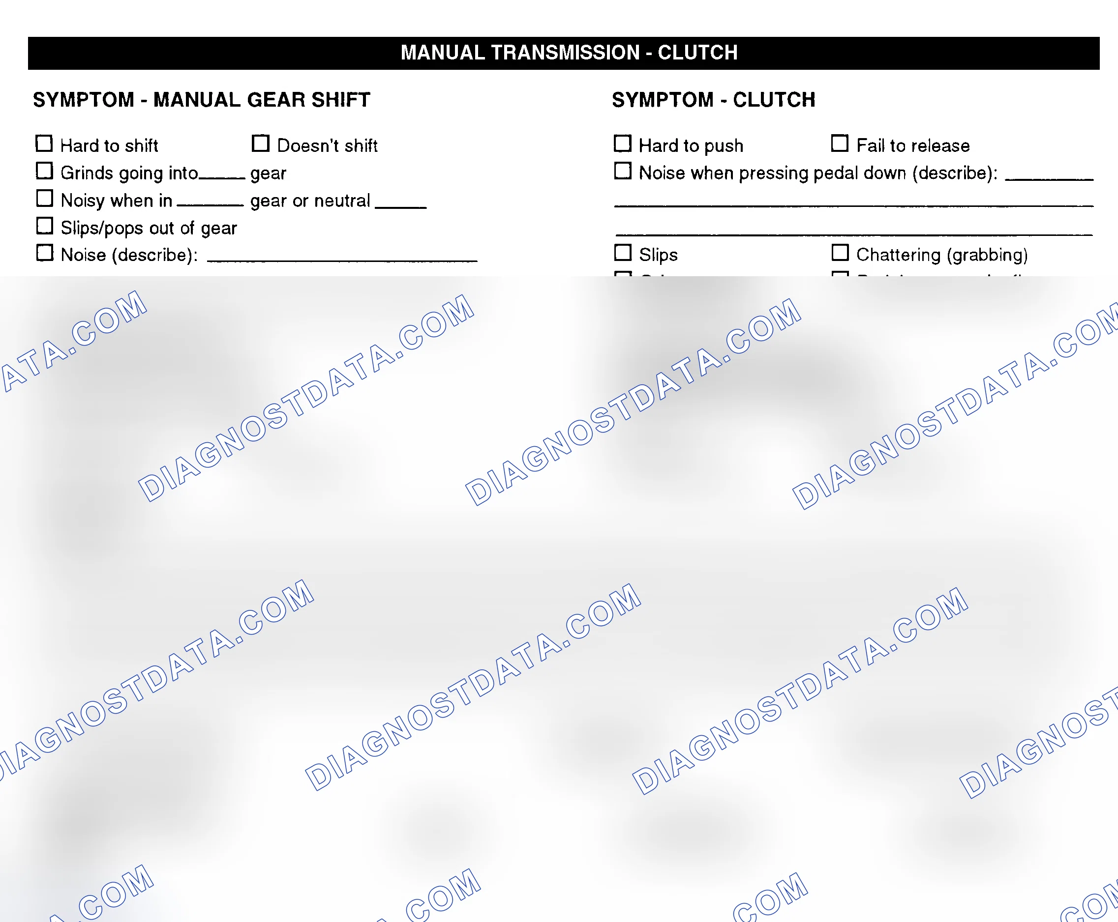 Scheme 10: Manual Transmission & Clutch