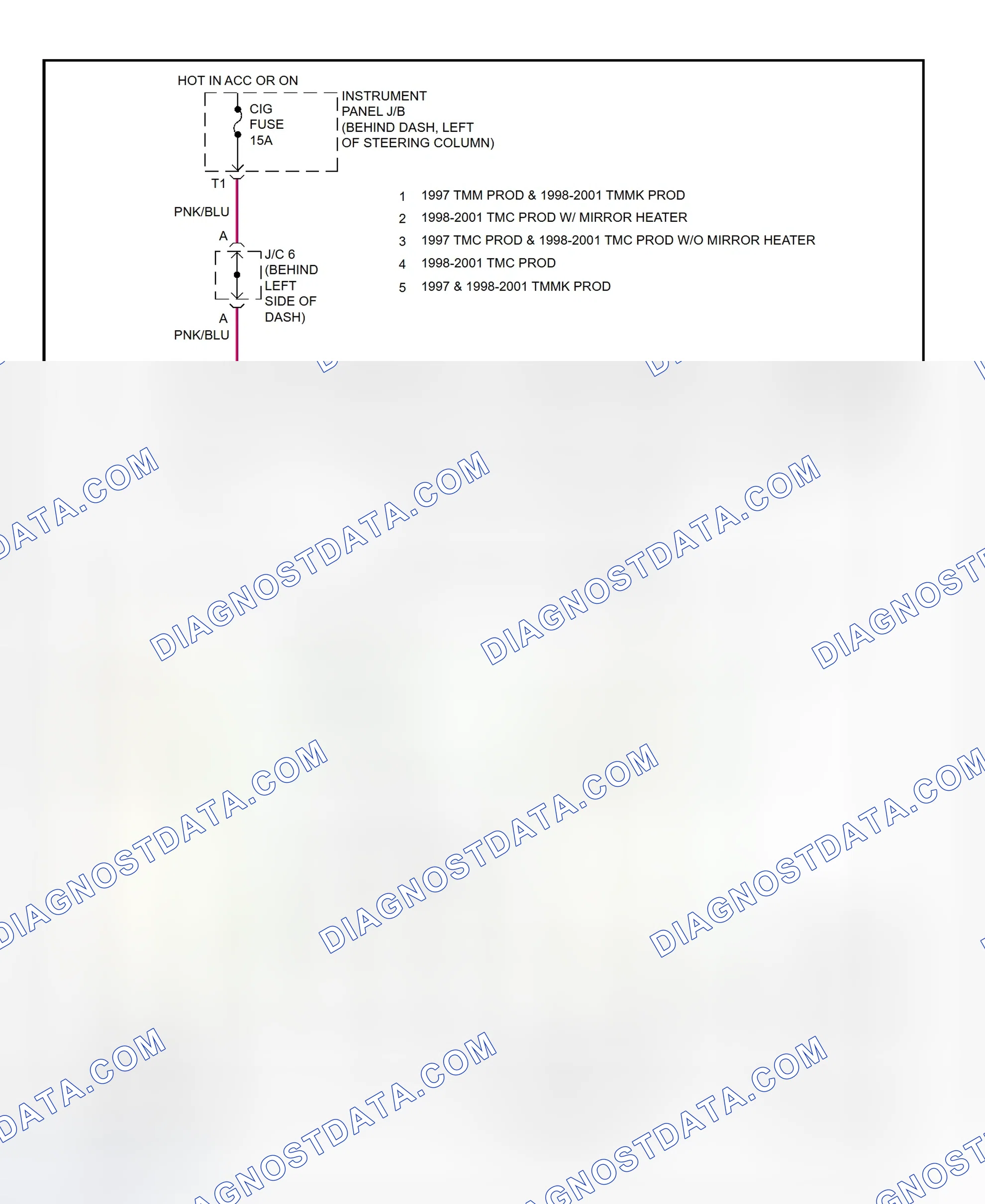 Scheme 29: Power Mirror System Wiring Diagram (Camry 2.2L & 3.0L)