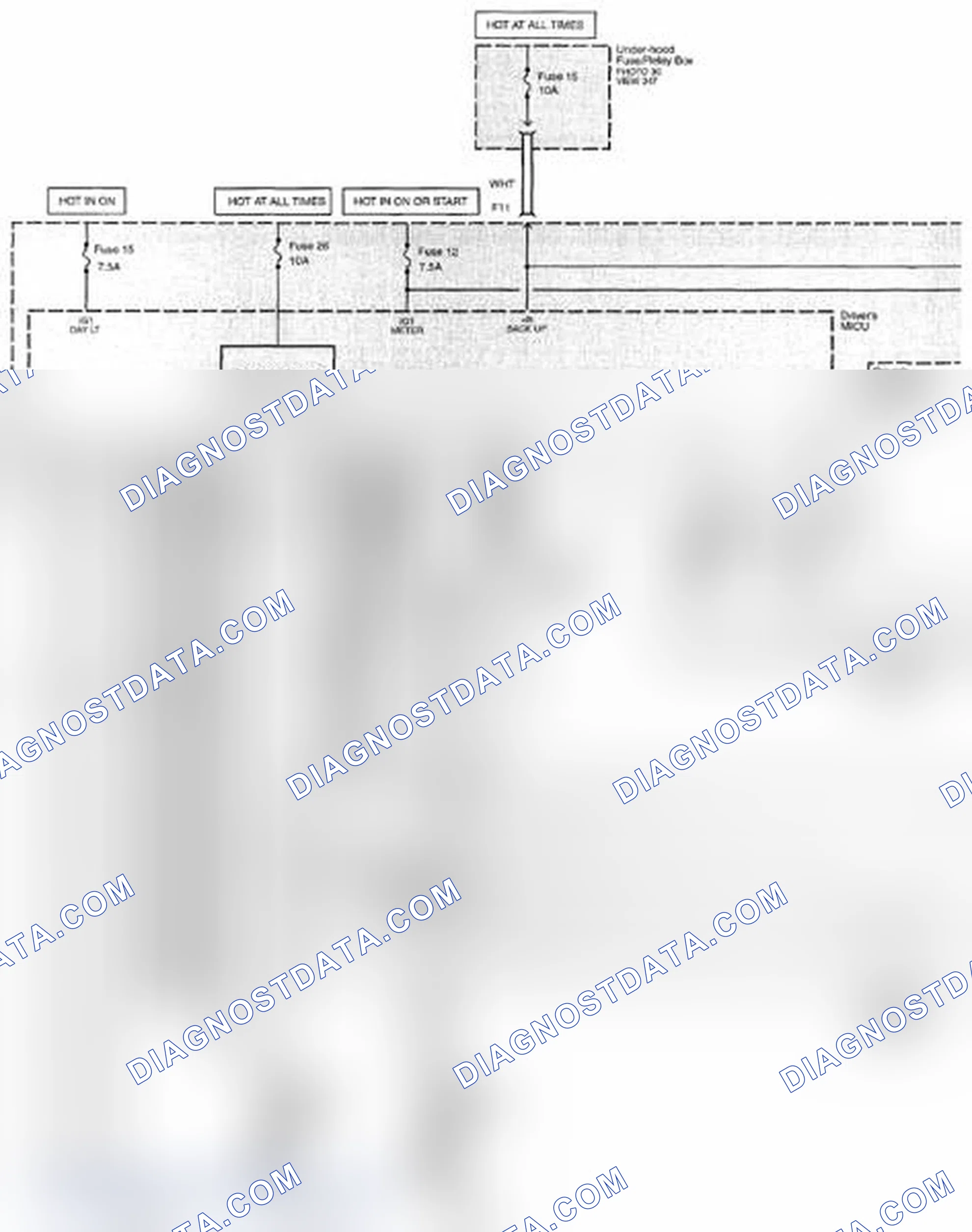 Scheme 343: Exterior Lights Circuit Diagram - Fog Lights (Page 110-13)