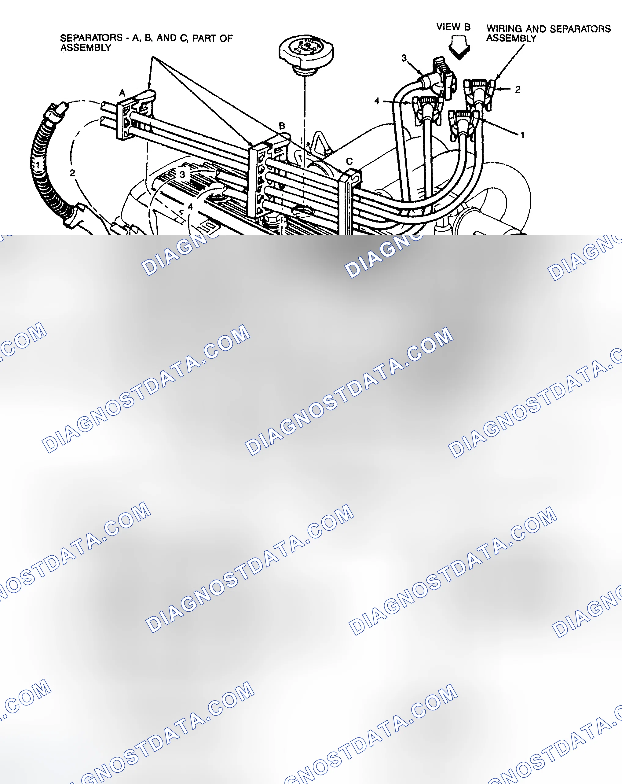 Scheme 4: SPARK PLUG WIRE ROUTING (1.9L)