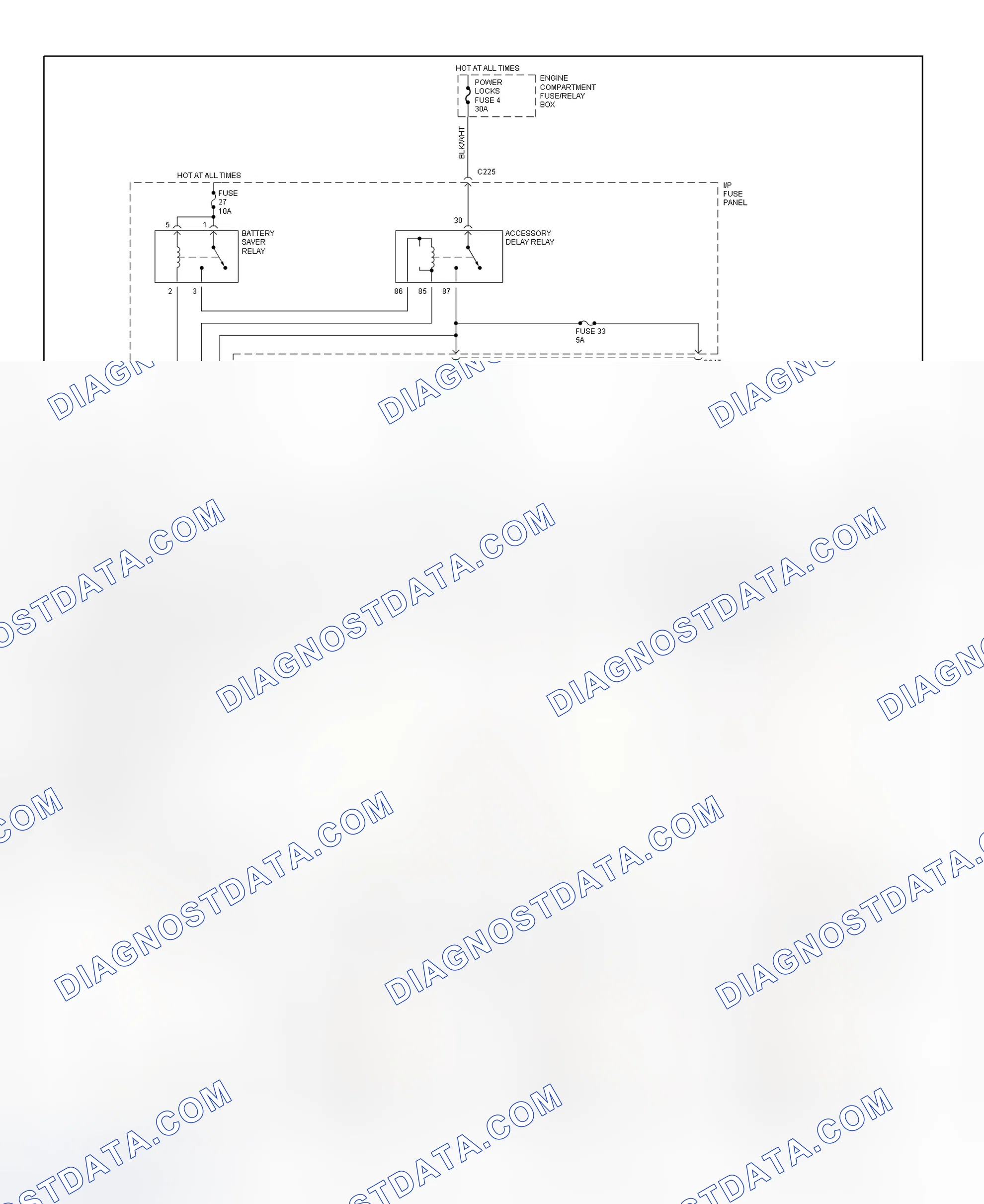Fig. 7: Power Window System Wiring Diagram
