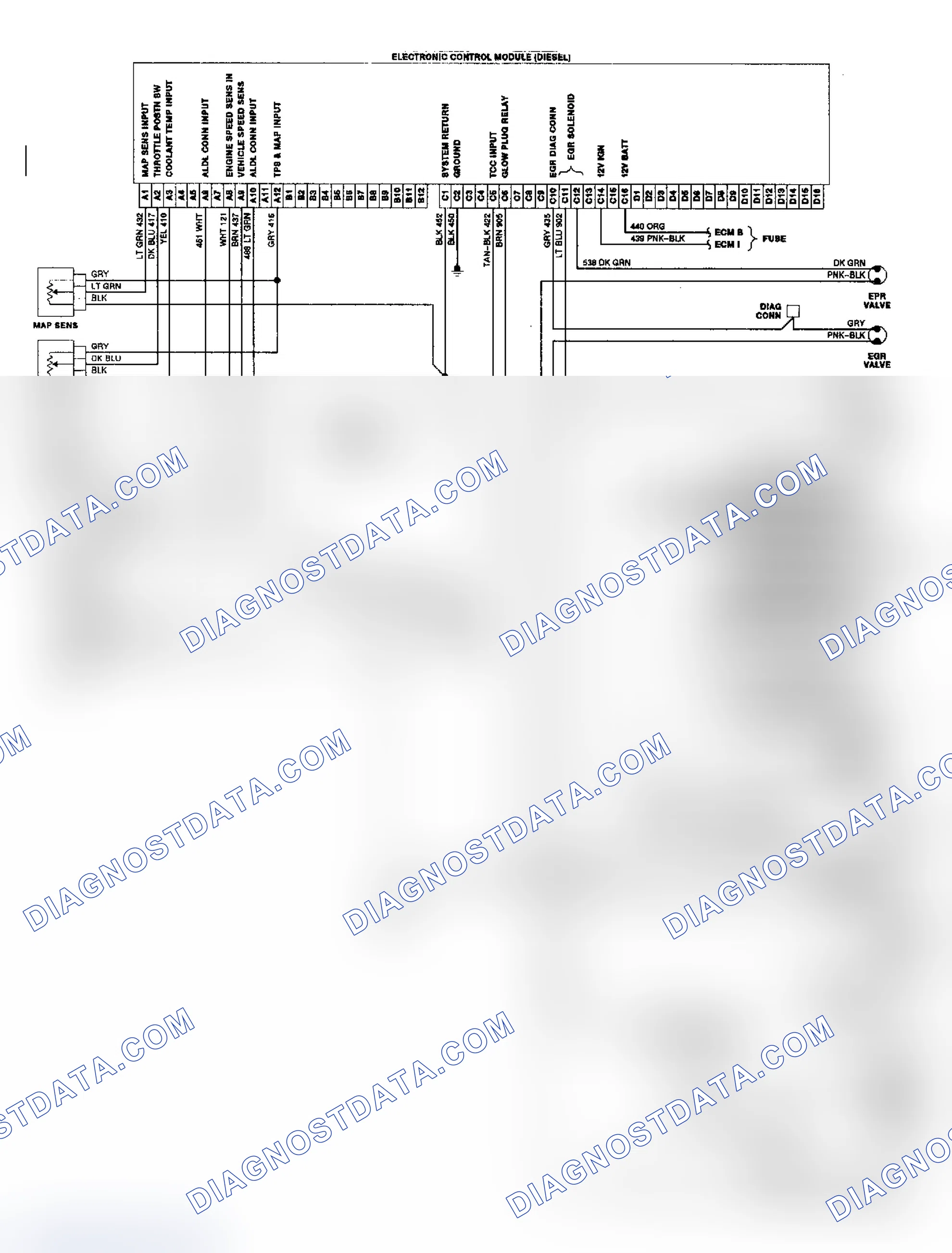 Scheme 221: 6.2L Diesel Electronic Control System Wiring Diagram ("G" Series)