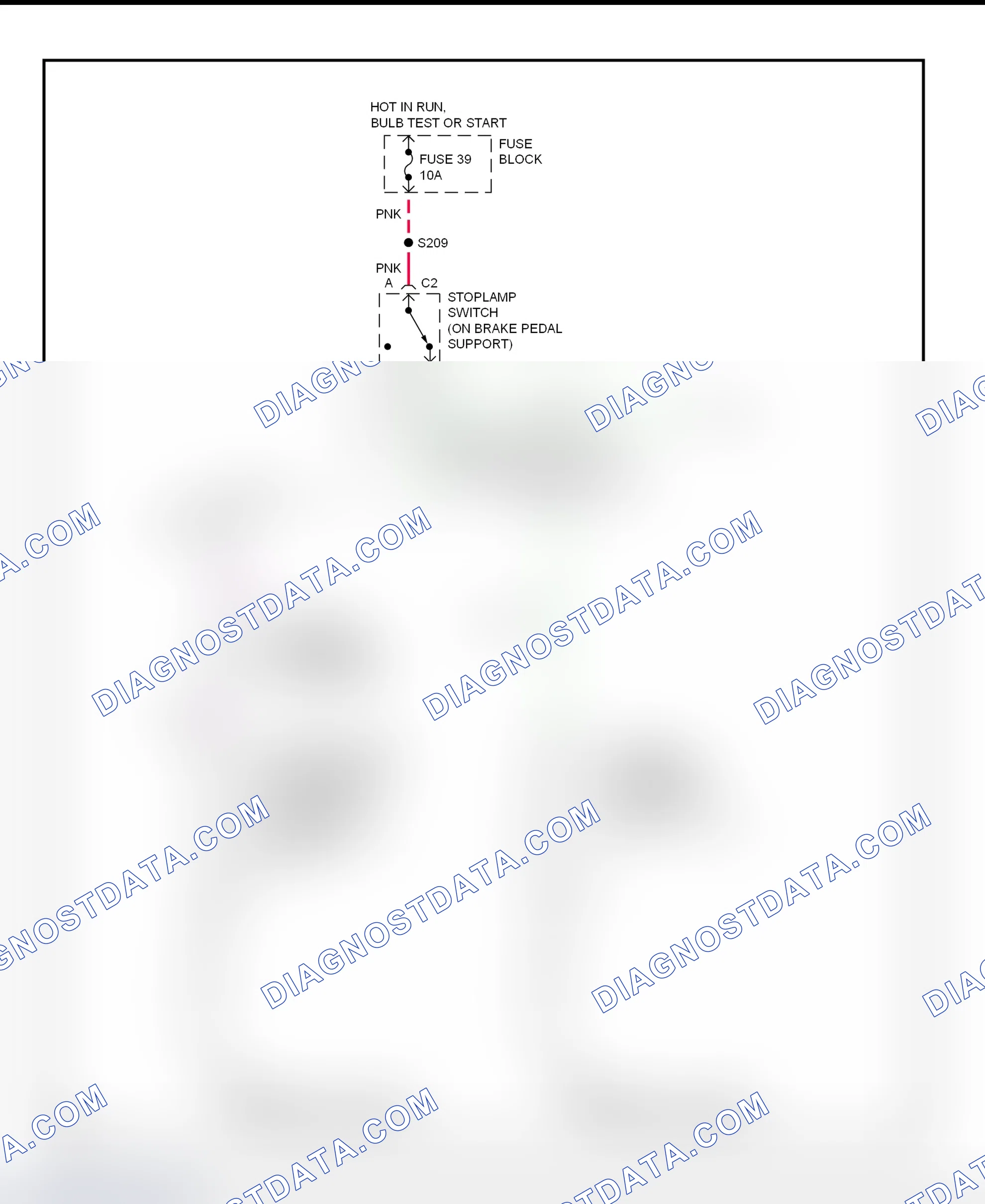Fig. 43: Shift Interlock System Wiring Diagram (Lumina)