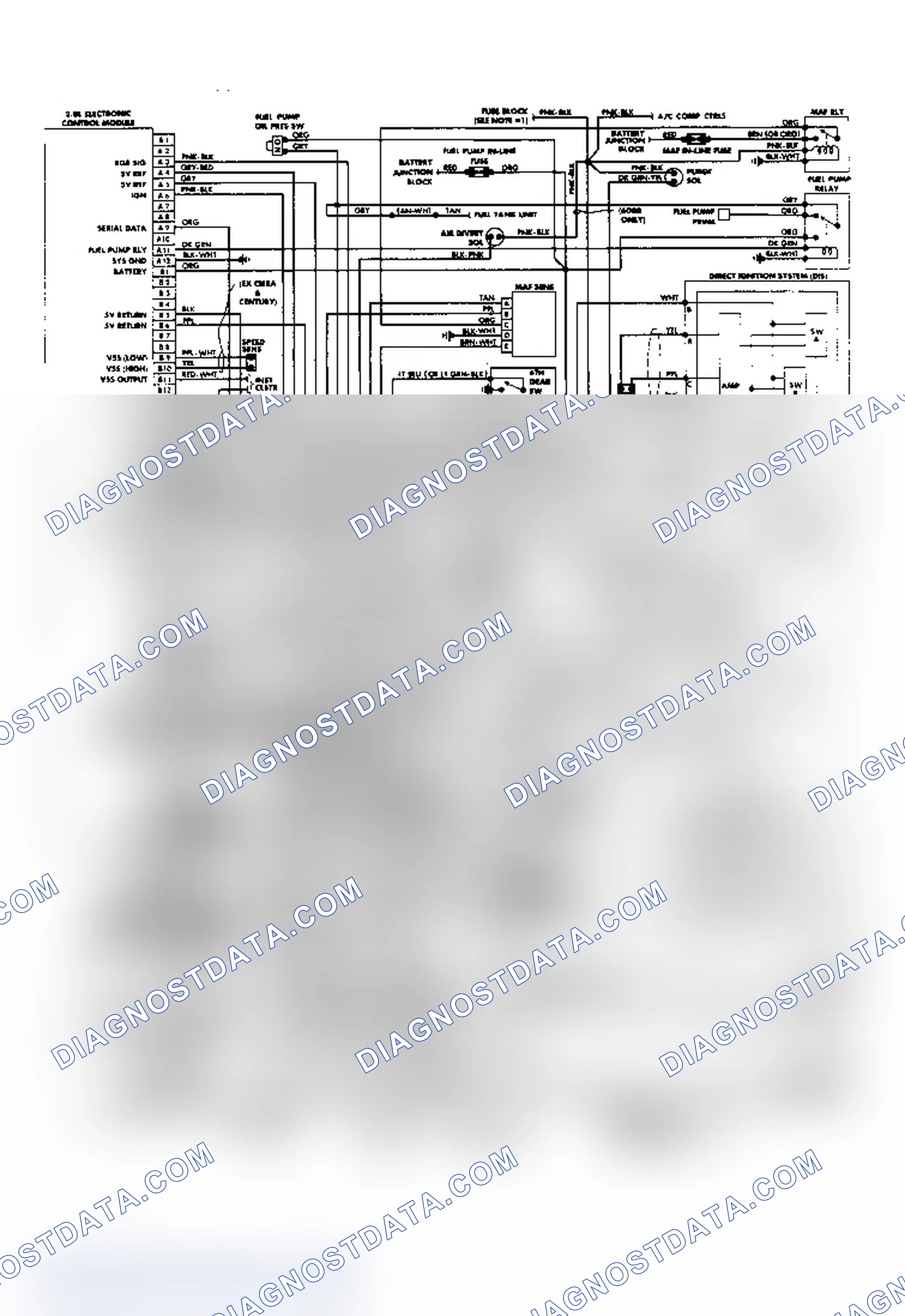Scheme 351: PFI Wiring Diagram (2.8L Century, Celebrity, Ciera & 6000)