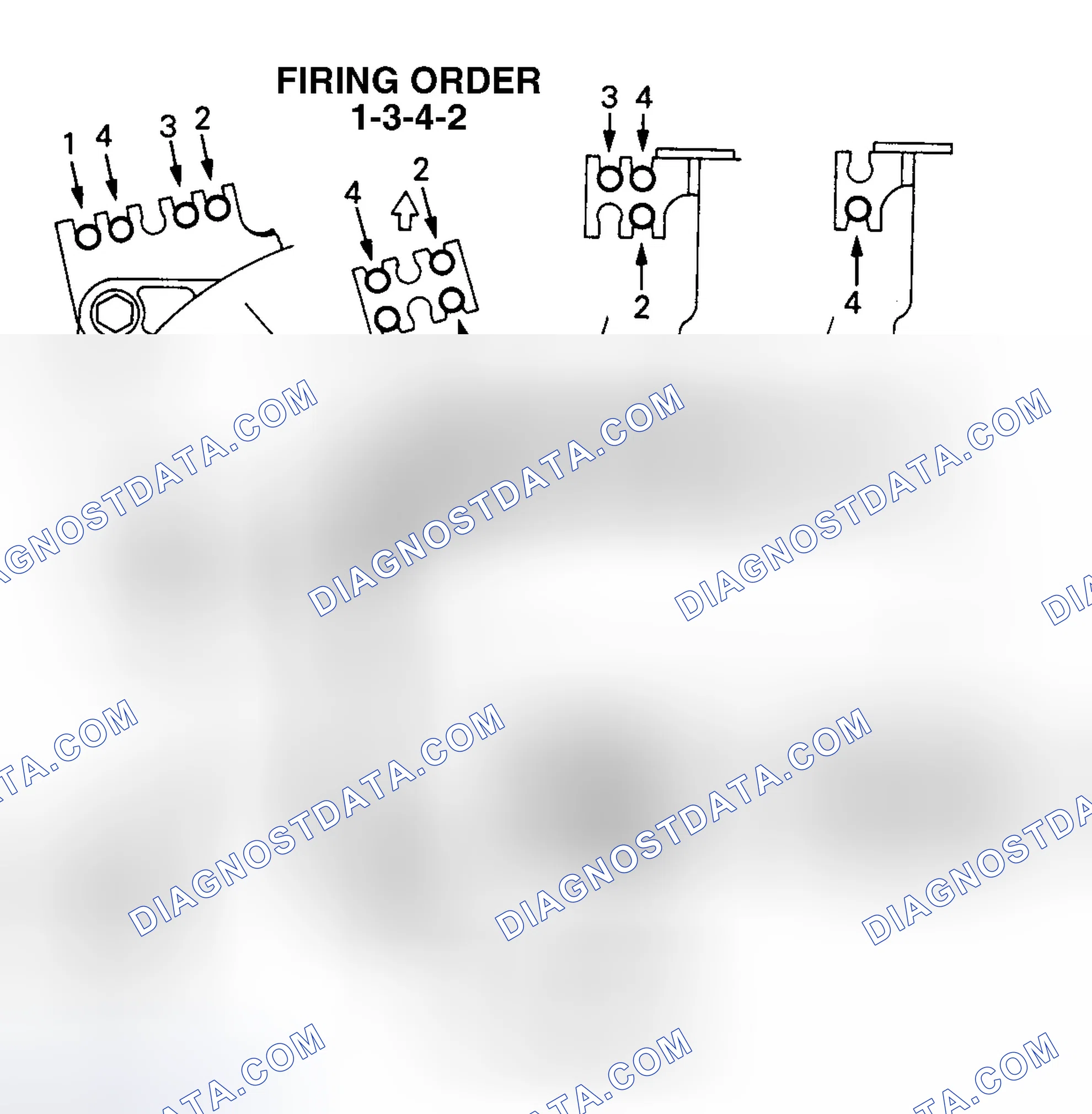 Scheme 5: Firing Order & Plug Wire Routing (Except Eclipse & Galant)
