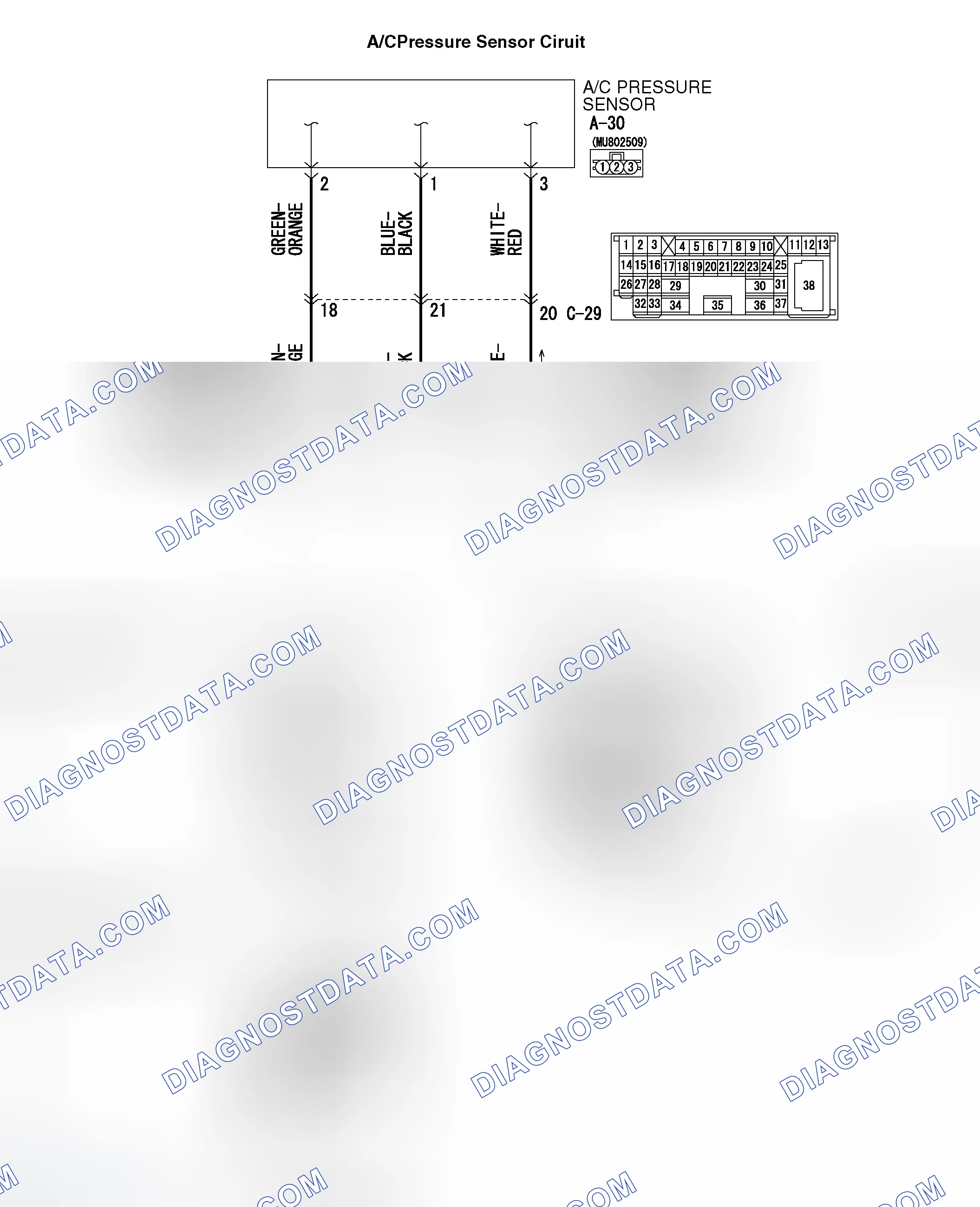 Scheme 344: INSPECTION PROCEDURE 8: THE CONDENSER FAN AND THE RADIATOR FAN TURN AT FULL SPEED