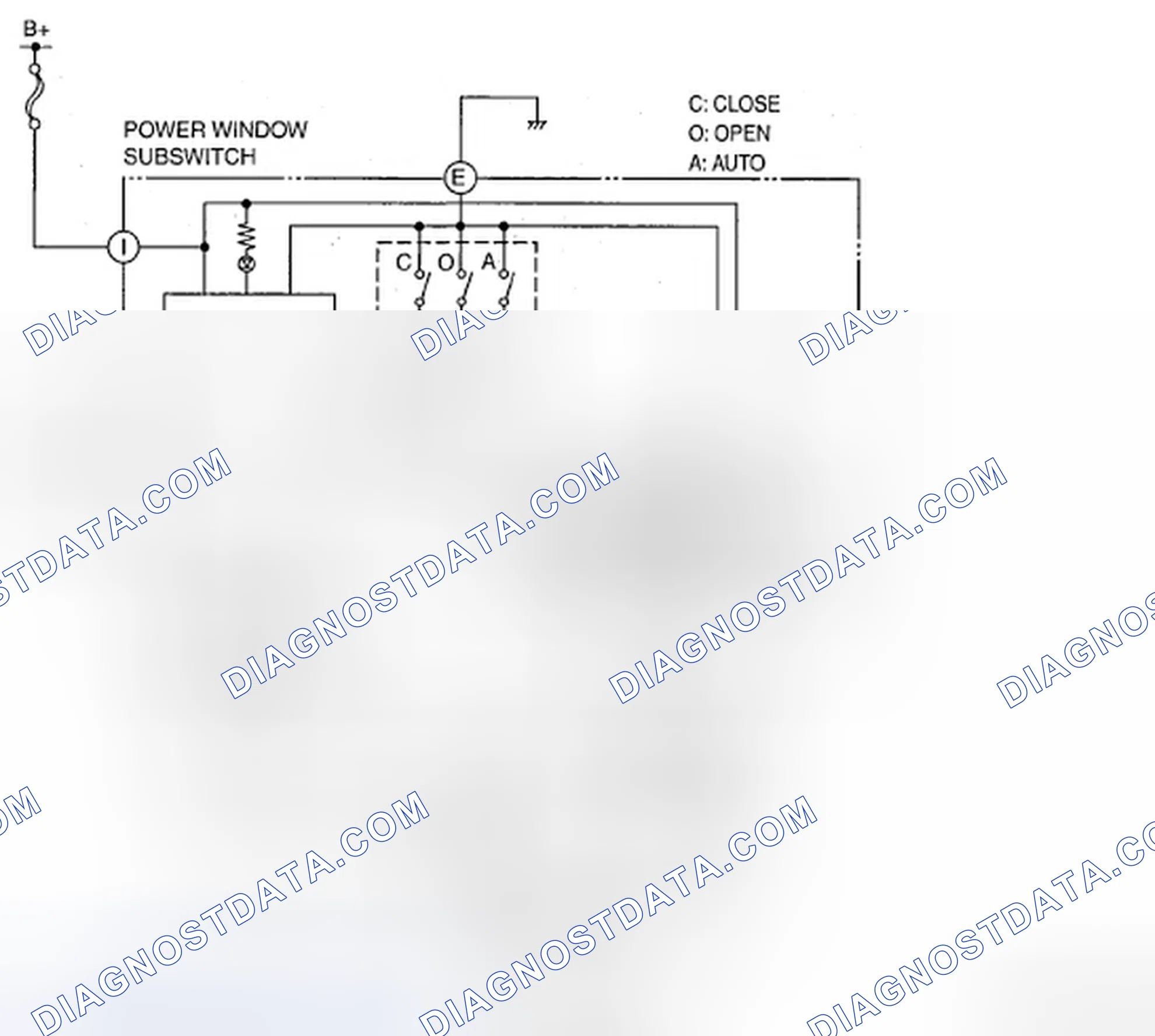 Scheme 3: Power Window Subswitch (Passenger side)
