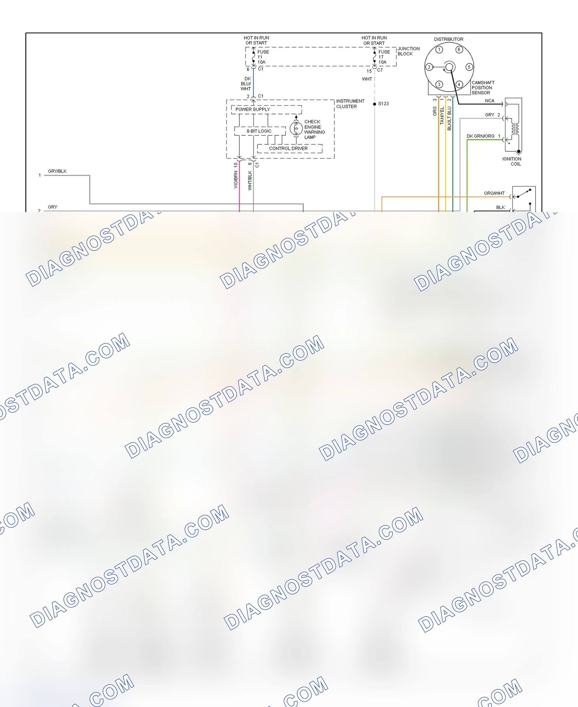 Scheme 54: PCM Wiring Diagram (Ram Van & Ram Wagon - 1500 - 3.9L - 3 Of 3)