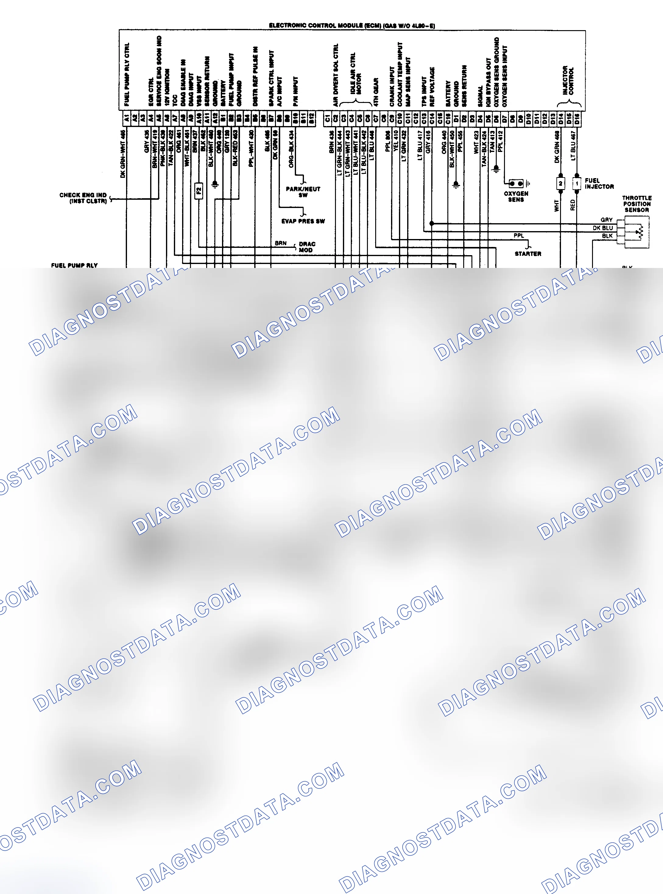 Scheme 10: Wiring Diagram ("G" Series 4.3/5.7L w/o 4L80-E Trans.)