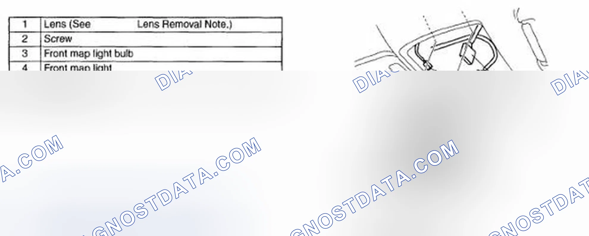 Scheme 58: FRONT MAP LIGHT REMOVAL/INSTALLATION