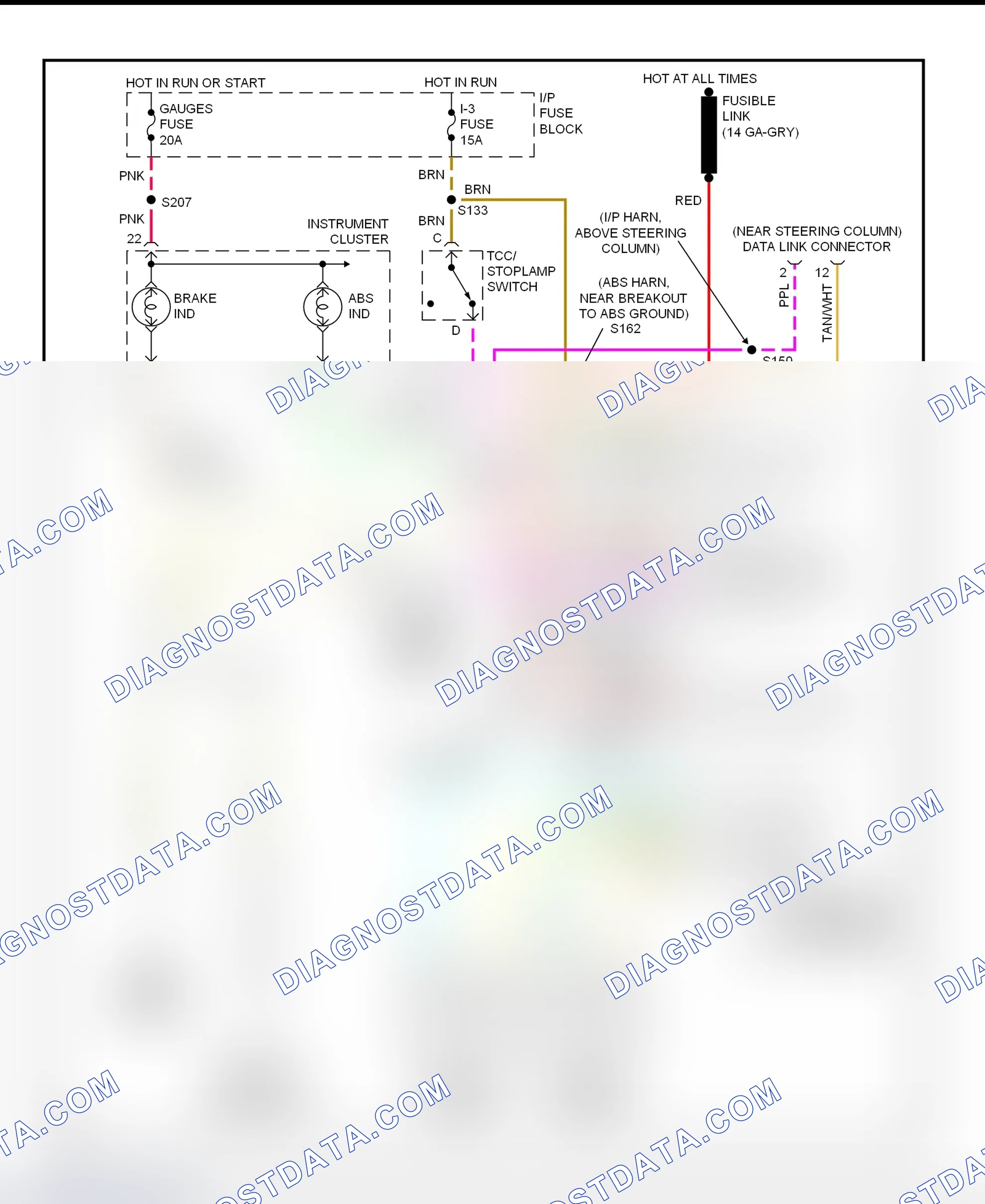 Scheme 8: 4WAL Brake System Wiring Diagram (1998 "P" Series - Motorhome)