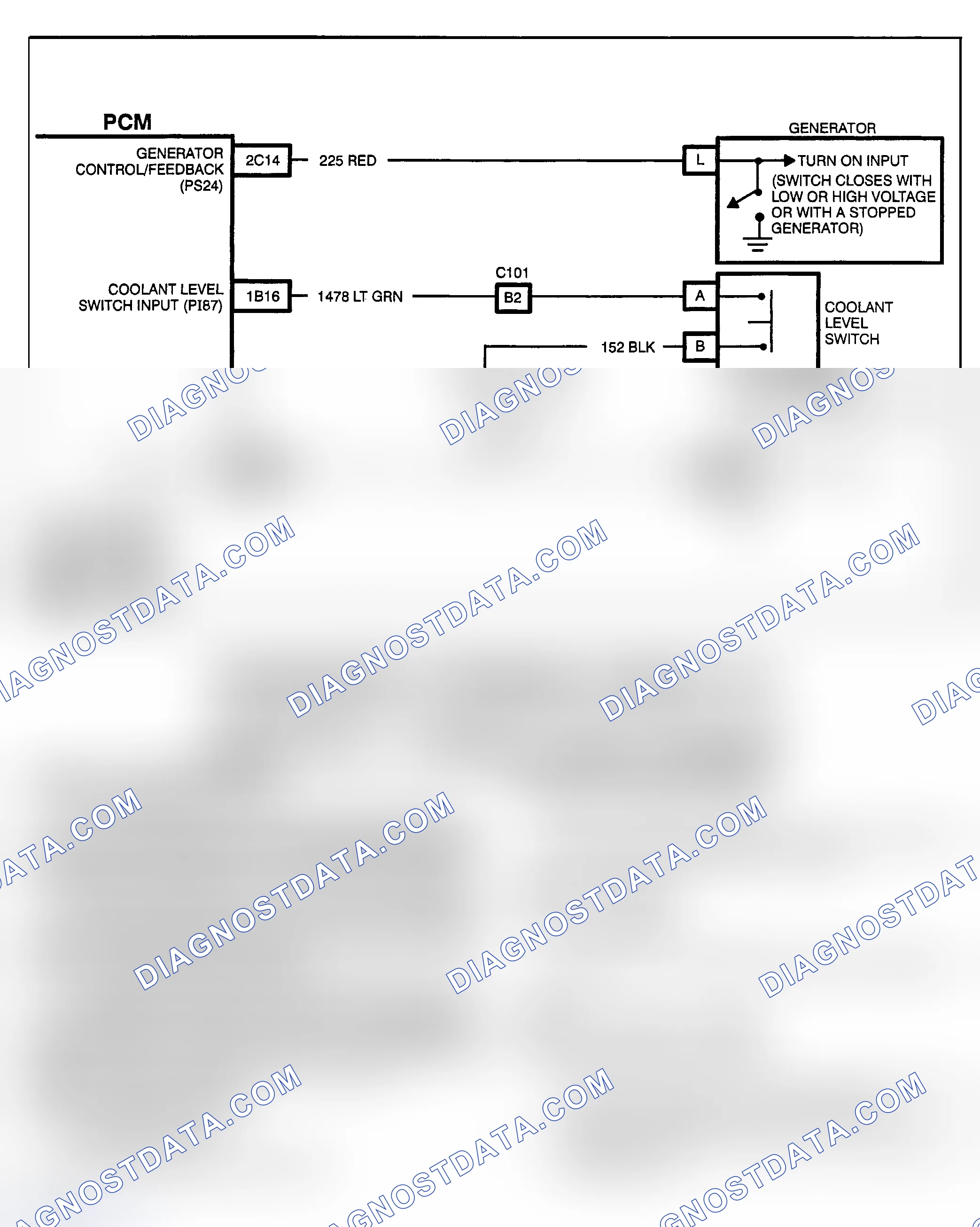 Scheme 192: PCM CODE P110 - GENERATOR "L" TERMINAL CIRCUIT PROBLEM