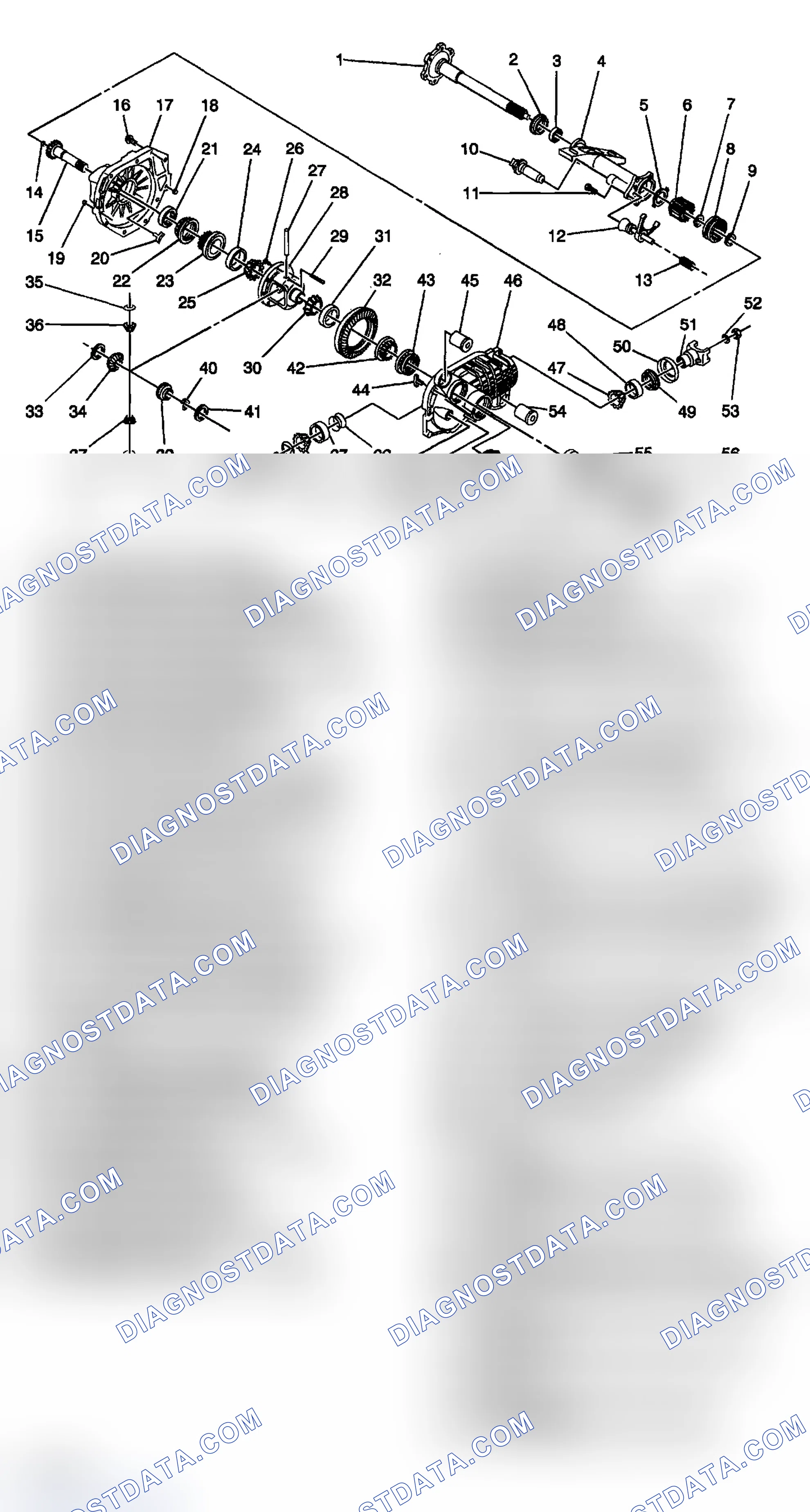 Scheme 3: Front Drive Axle Disassembled Views
