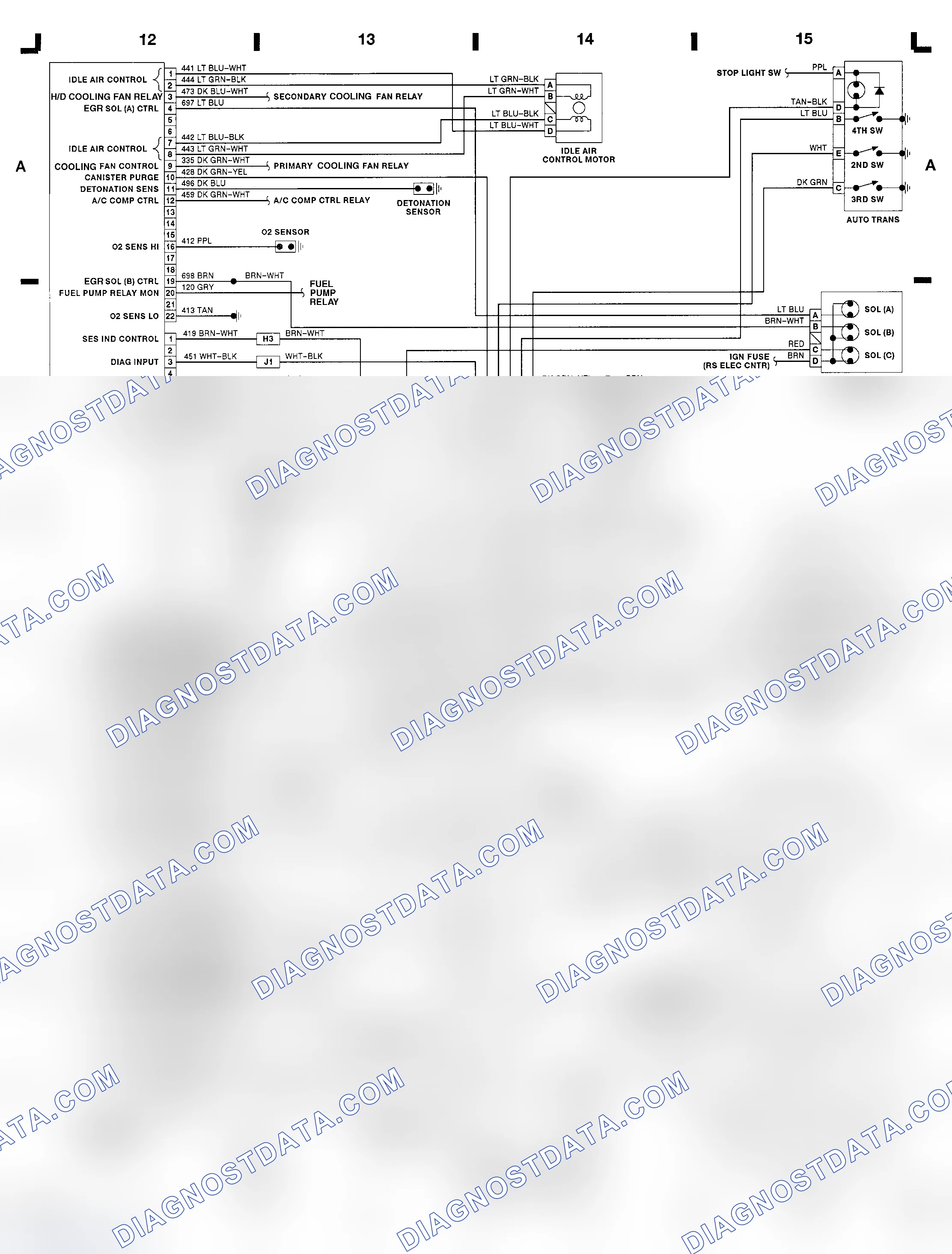 Scheme 16: 3.1L (VIN T) ECM Wiring Diagram (Grand Prix)