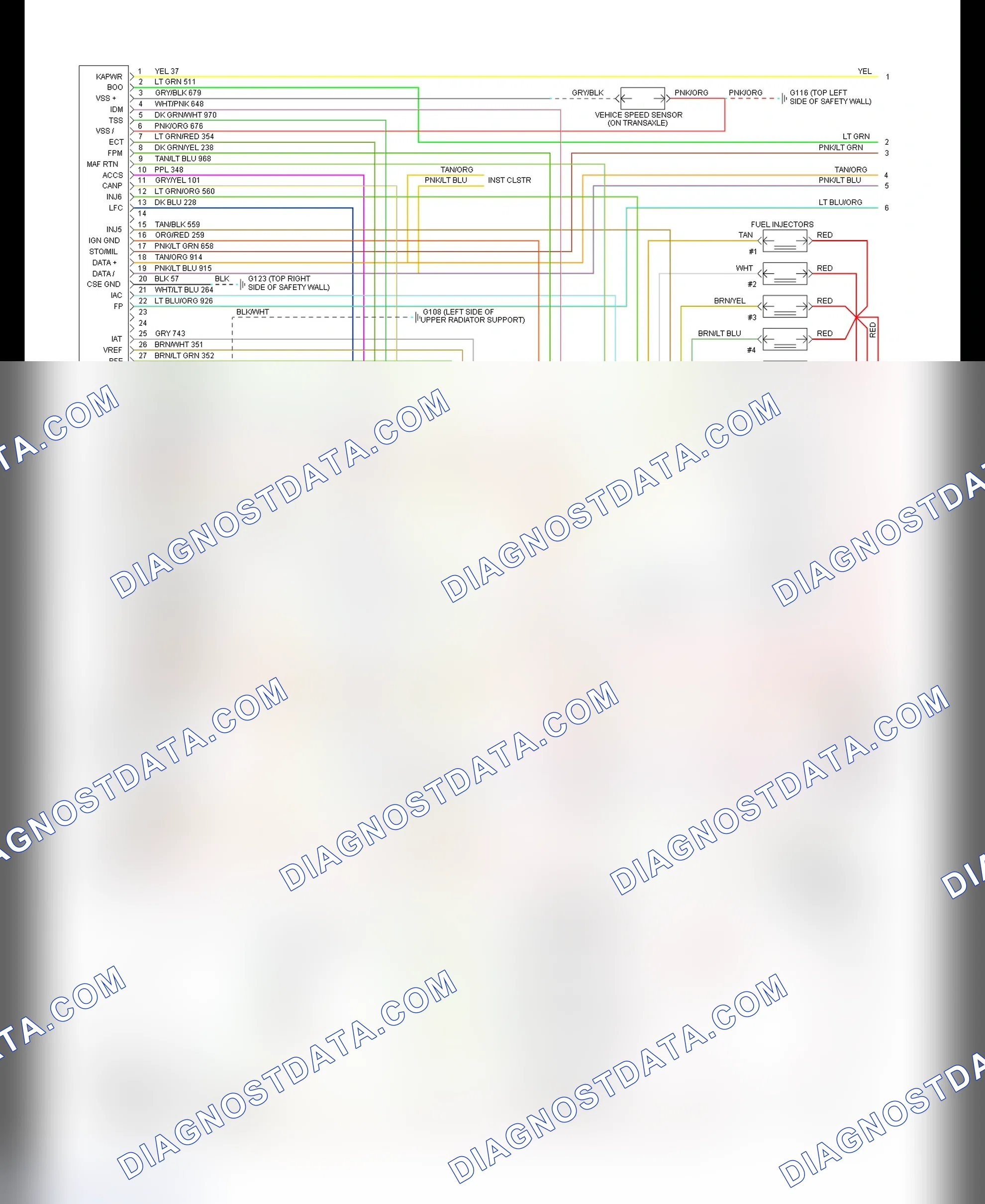 Scheme 1: EEC-IV Wiring Diagram (Continental 3.8L - 1 Of 2)