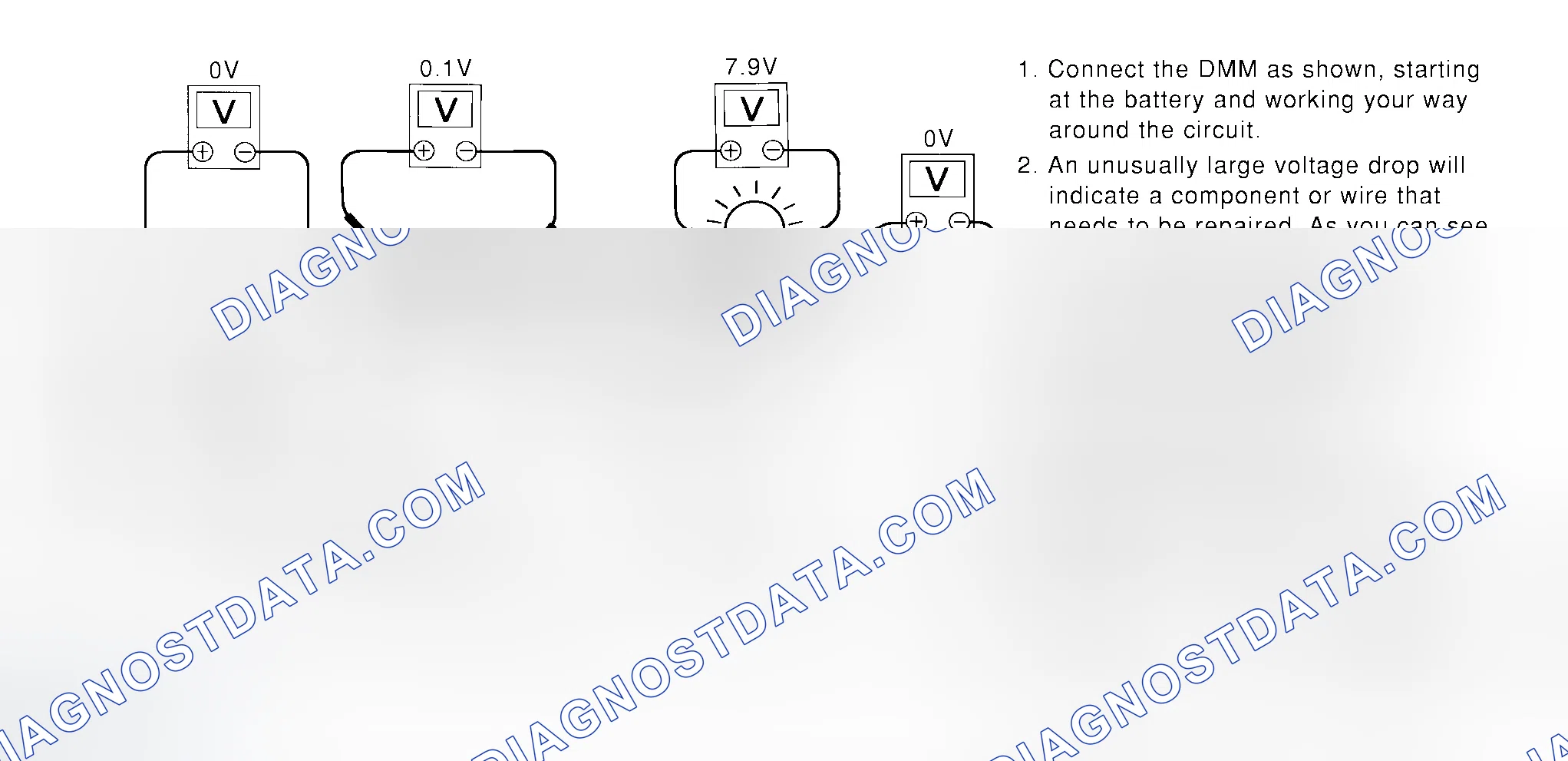 Scheme 62: MEASURING VOLTAGE DROP - STEP-BY-STEP