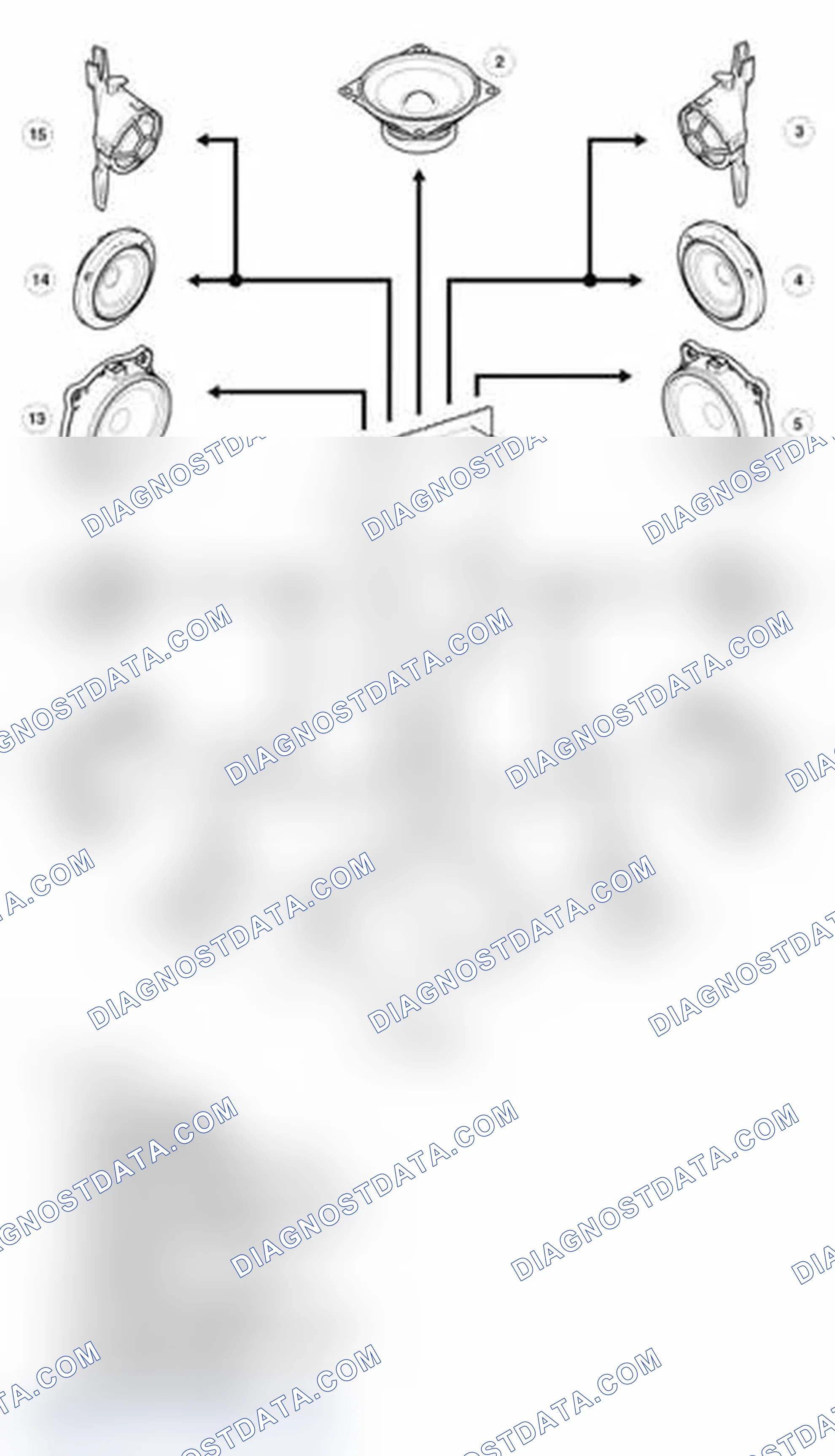 Scheme 23: Logic7 System - Speaker Control Diagram - From 2005 MY