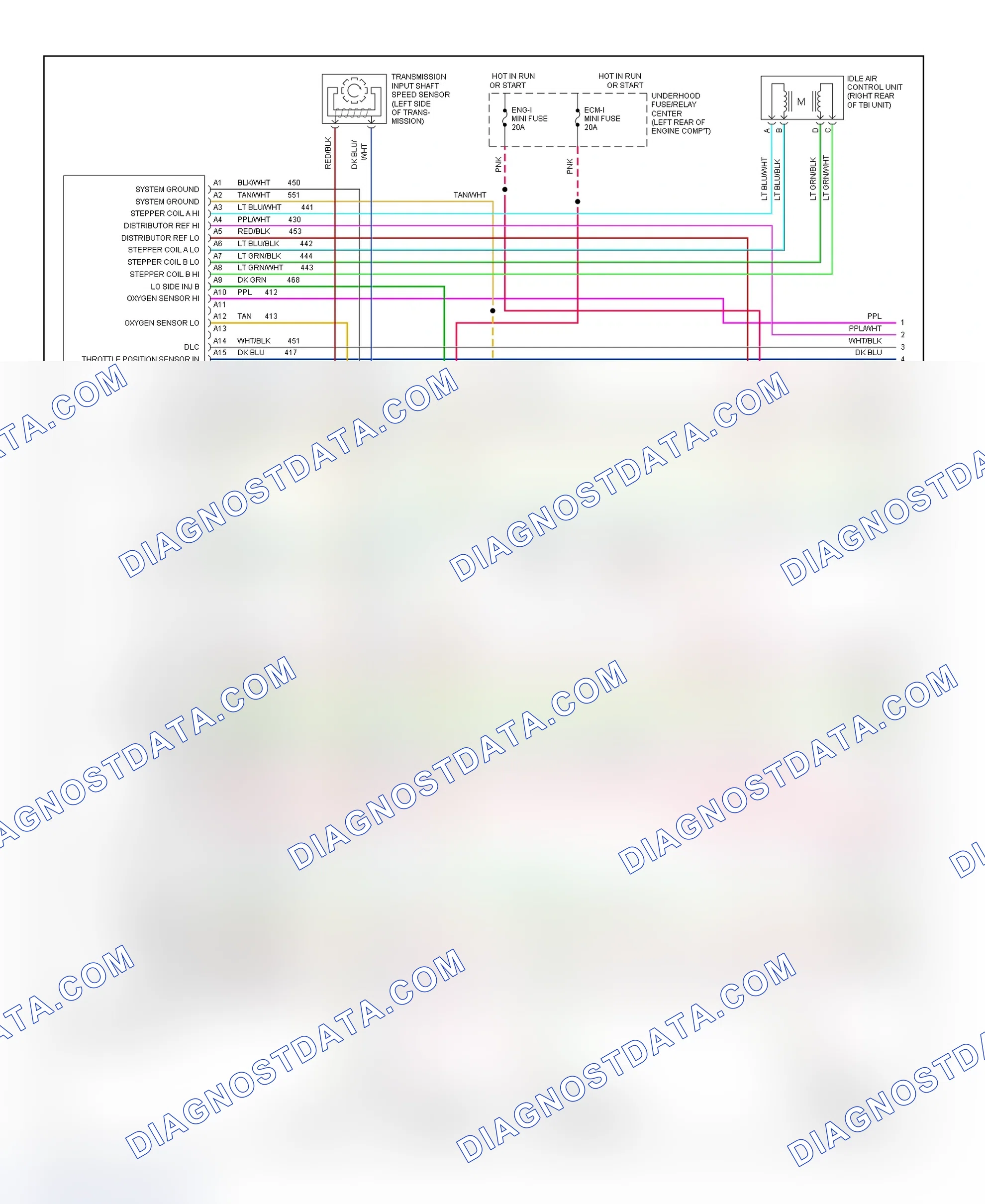 Scheme 268: Wiring Diagram ("C" & "K" Series Pickup, Sierra & Suburban - 7.4L With A/T - 1 Of 3)