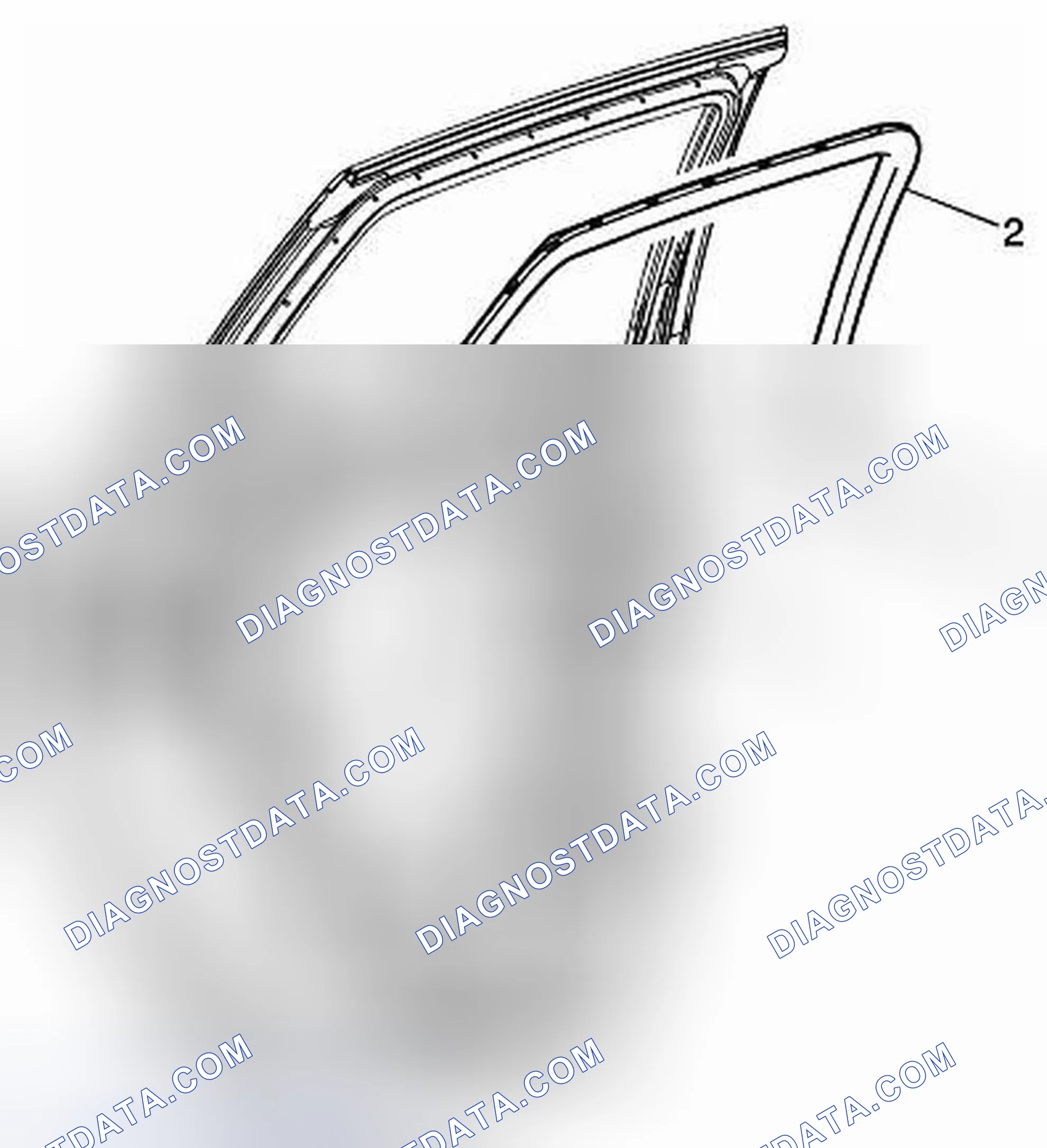 Scheme 80: Trim arch, rear side door window frame, replacement