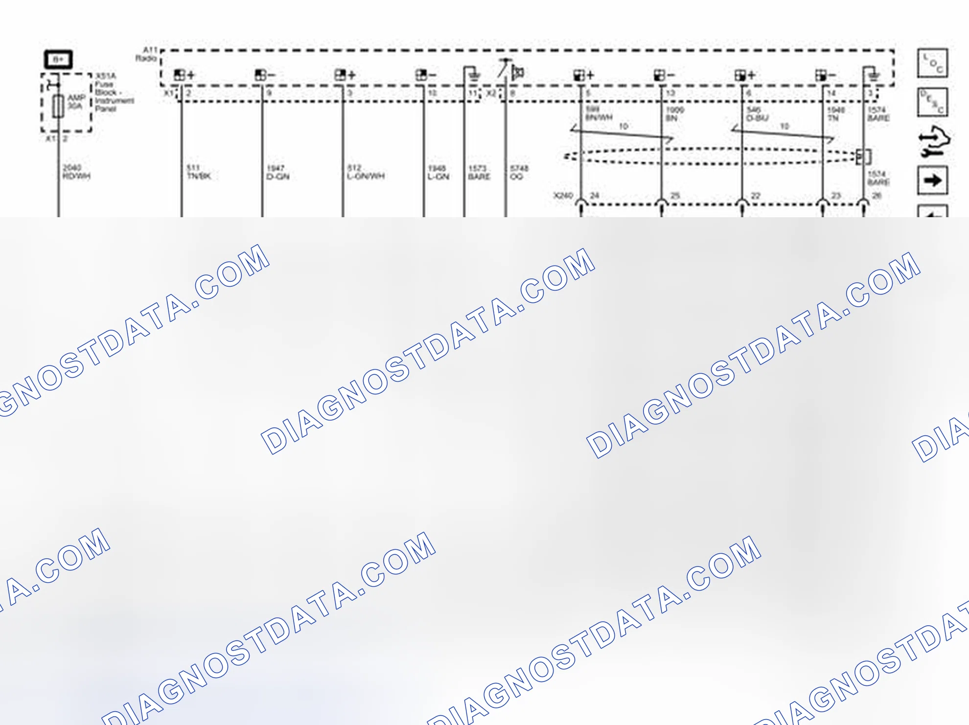 Scheme 3: Audio Amplifier Power, Ground and Front and Rear Audio Inputs (UQA or UQS with ULD)