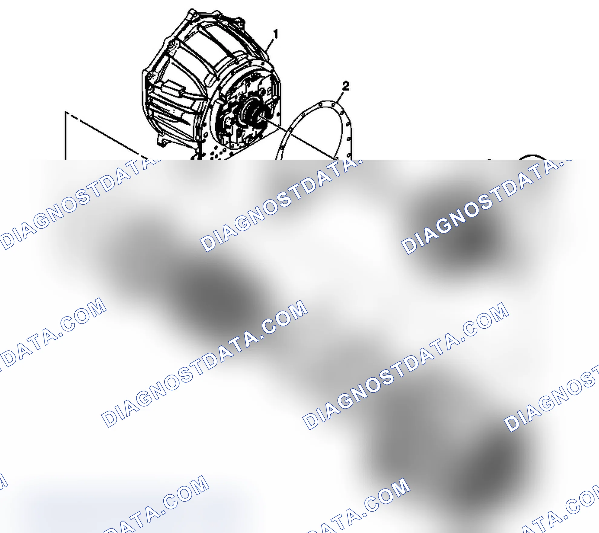 Scheme 531: Torque Converter Housing, 1-2-3-4 and 4-5-6 Clutch Assembly, and 3rd, 5th, and Reverse Clutch Compon