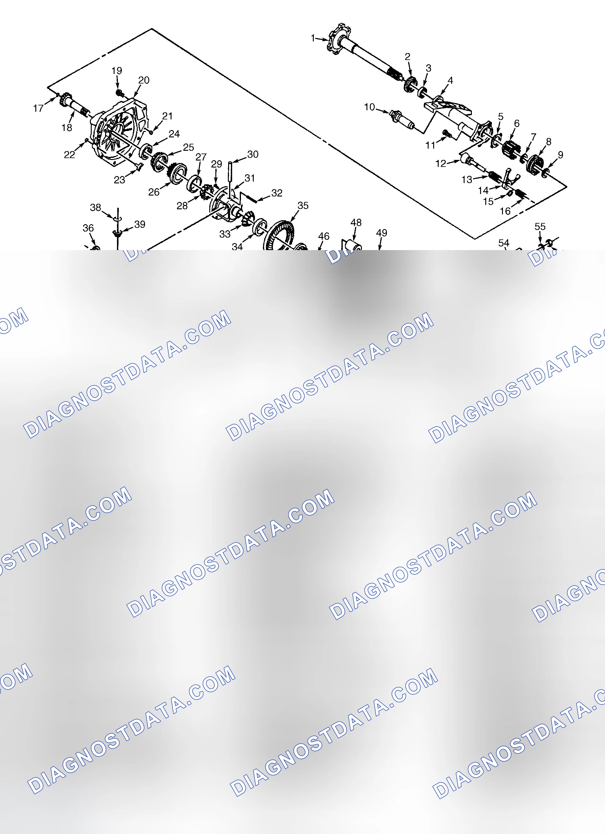 Scheme 34: FRONT DRIVE AXLE DISASSEMBLED VIEWS