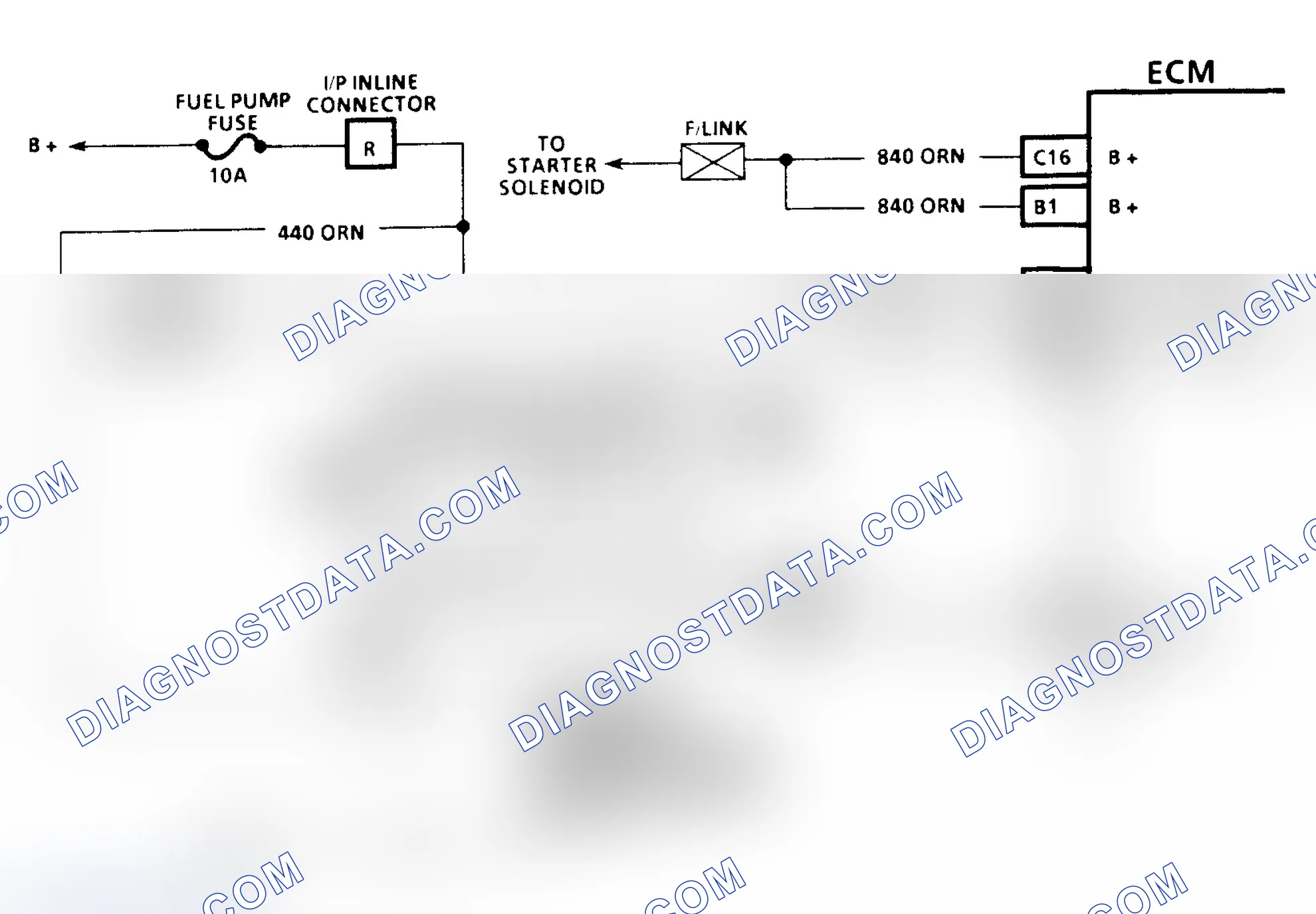 Scheme 89: Code 54 Schematic (3.1L) Fuel Pump Circuit