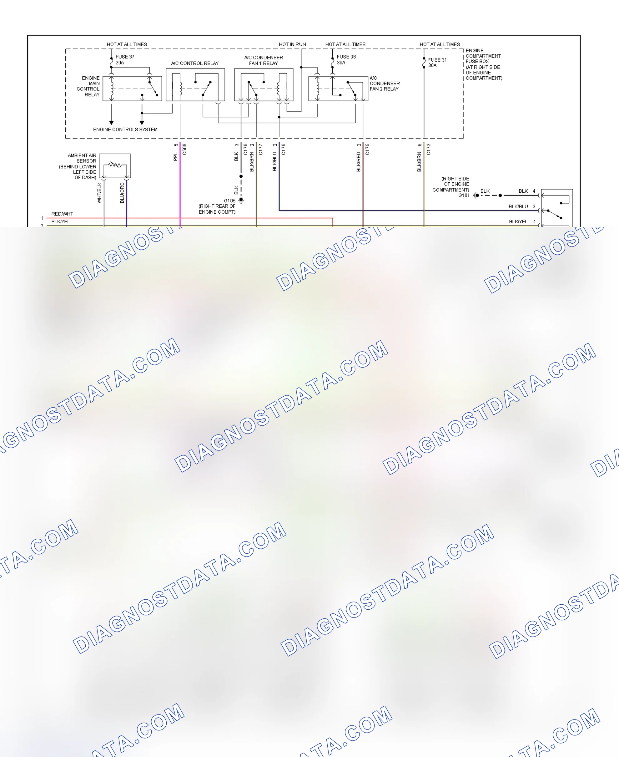 Scheme 30: Automatic A/C-Heater System Wiring Diagram (1997-98 Range Rover - 2 Of 2)