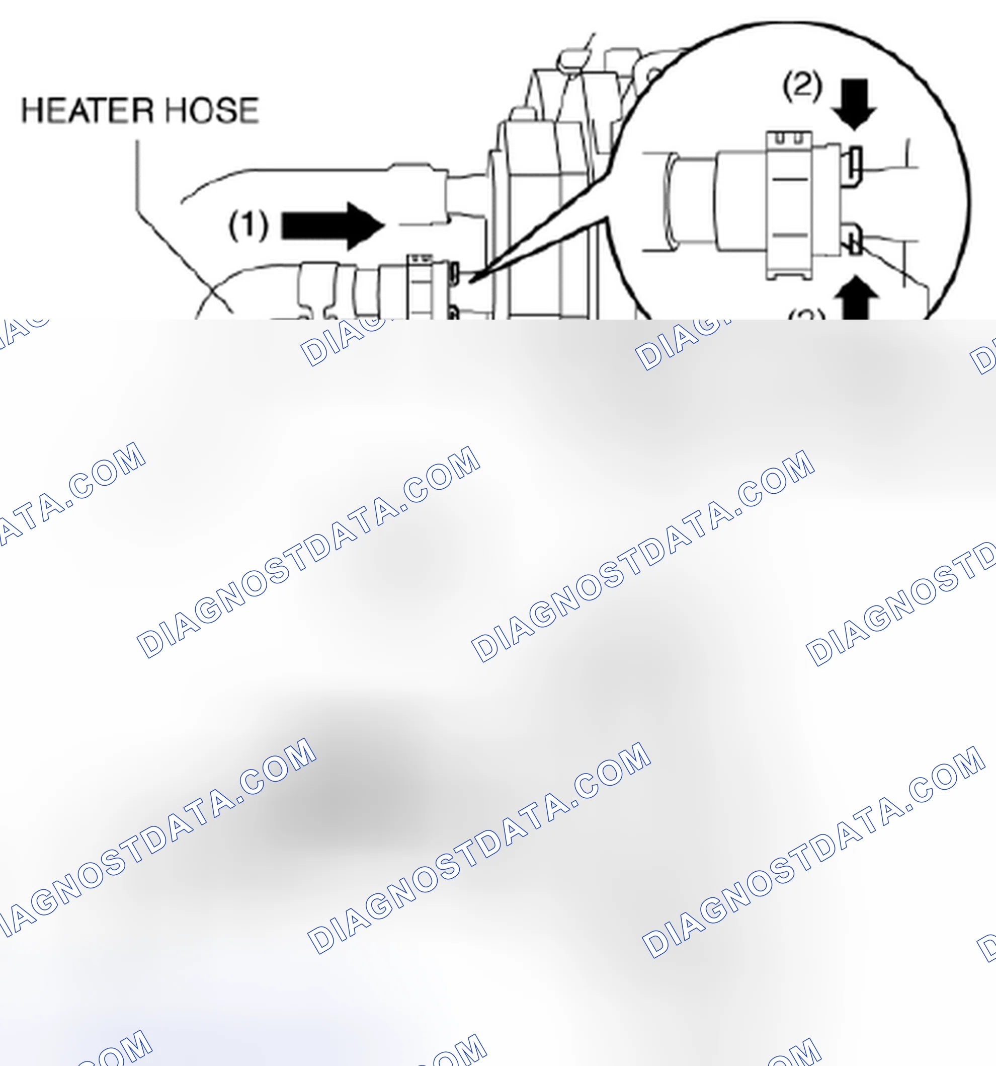 Scheme 97: Heater Hose Removal Note
