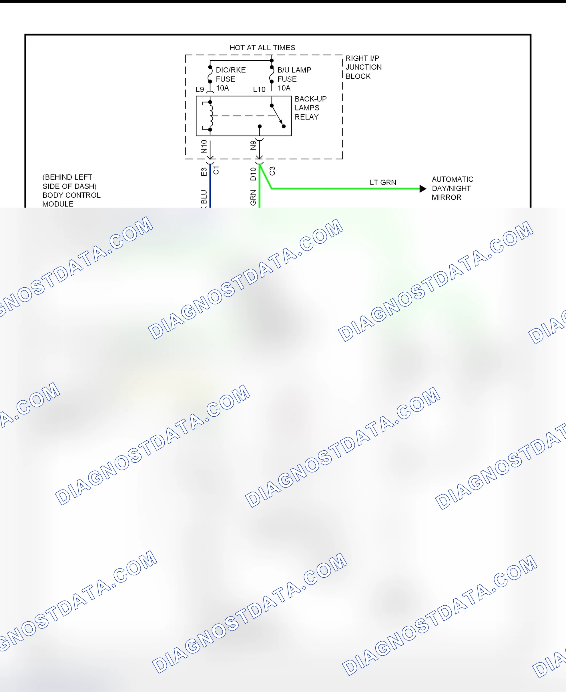 Scheme 64: Back-Up Lights Wiring Diagram (Monte Carlo)