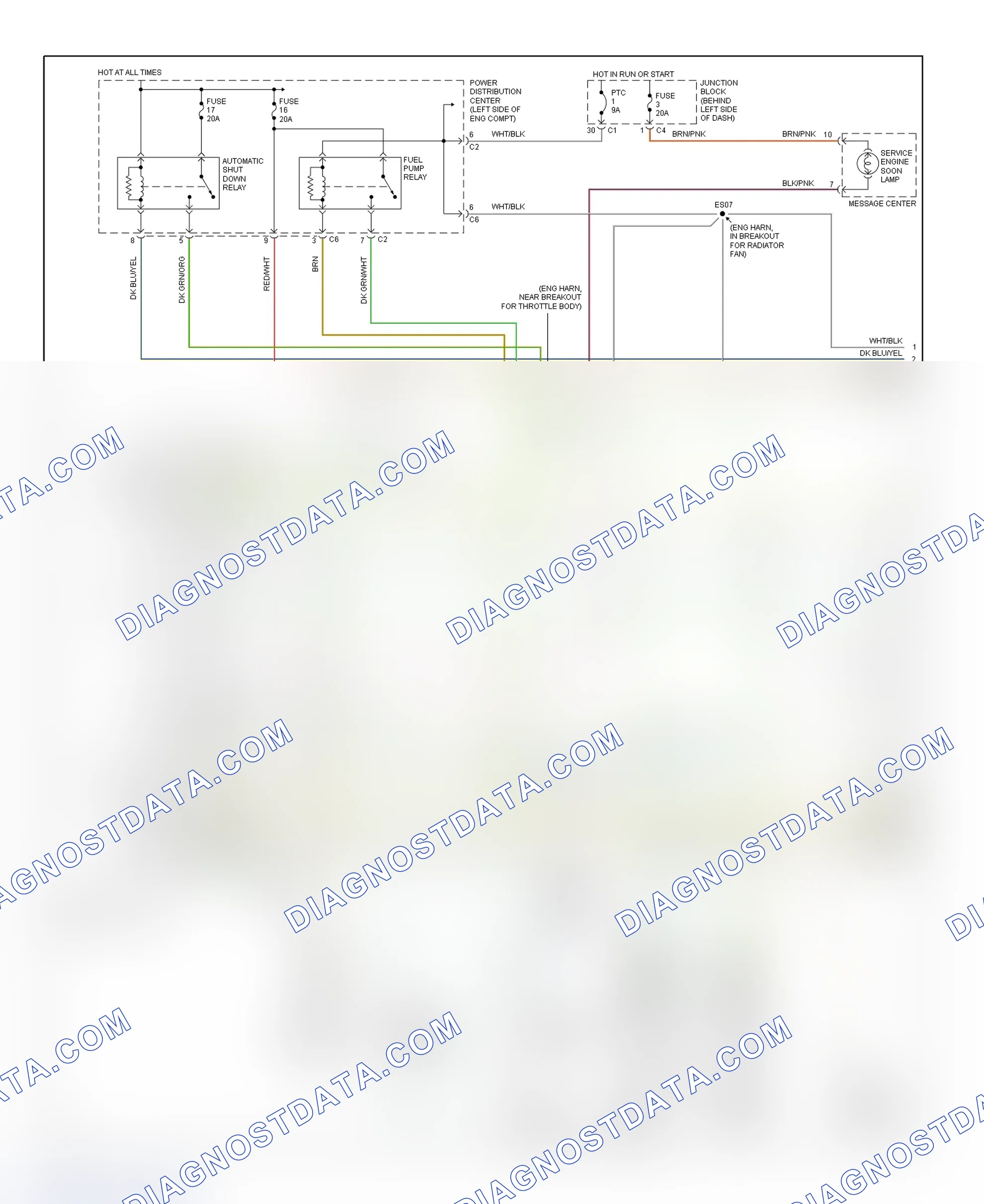Scheme 10: PCM Wiring Diagram (Caravan & Voyager - 2.4L - 1 Of 3)