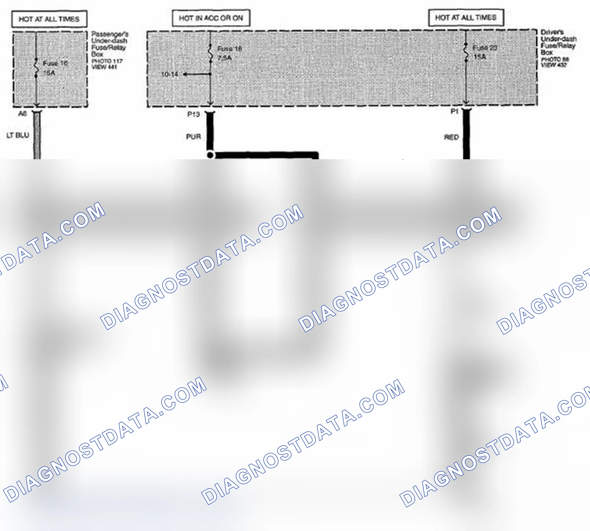 Scheme 351: Accessory Power Sockets Circuit Diagram - Keyless Access (Page 155-1)