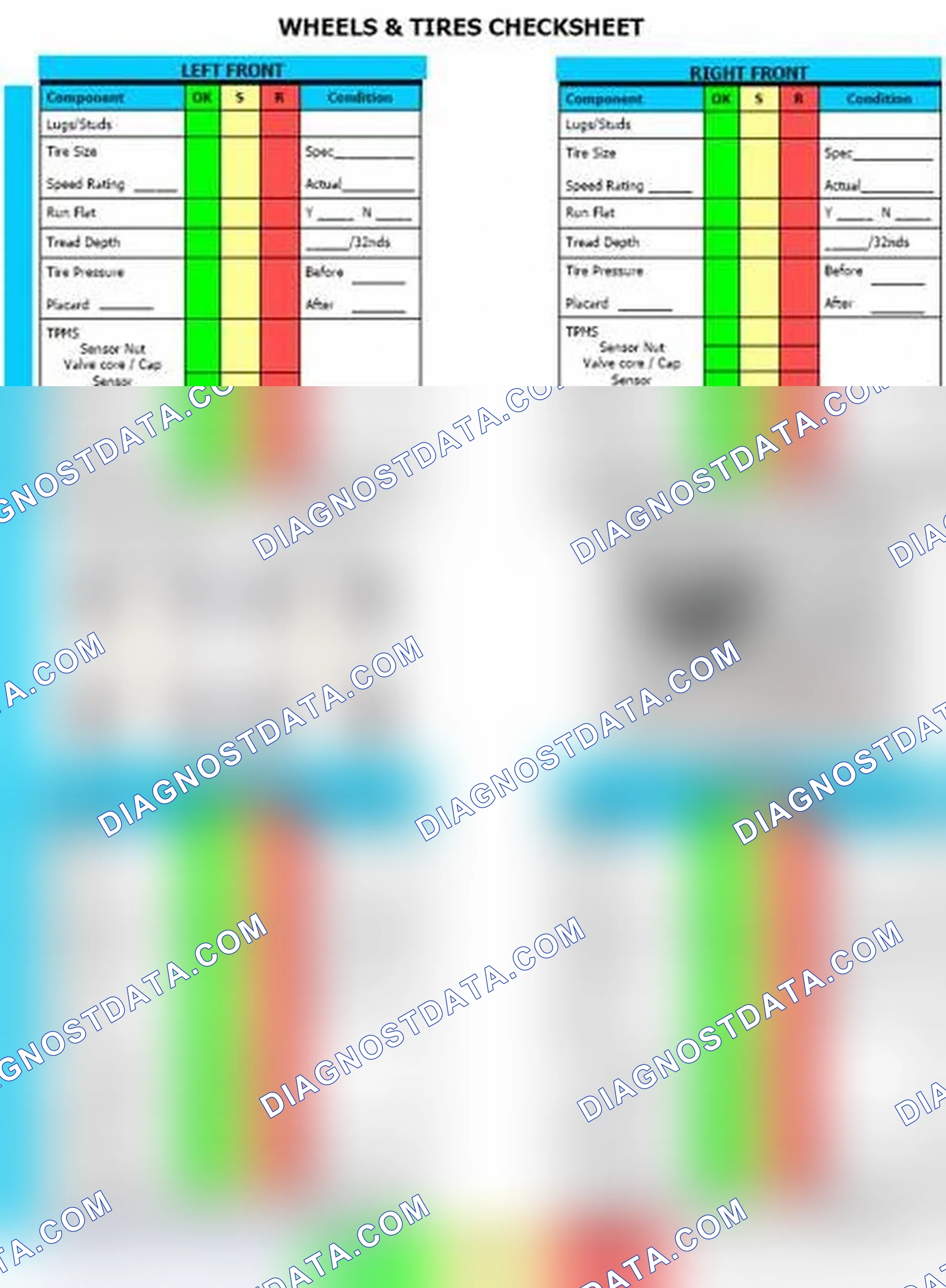 Scheme 35: Wheels & Tires Checksheet (2 Of 2)