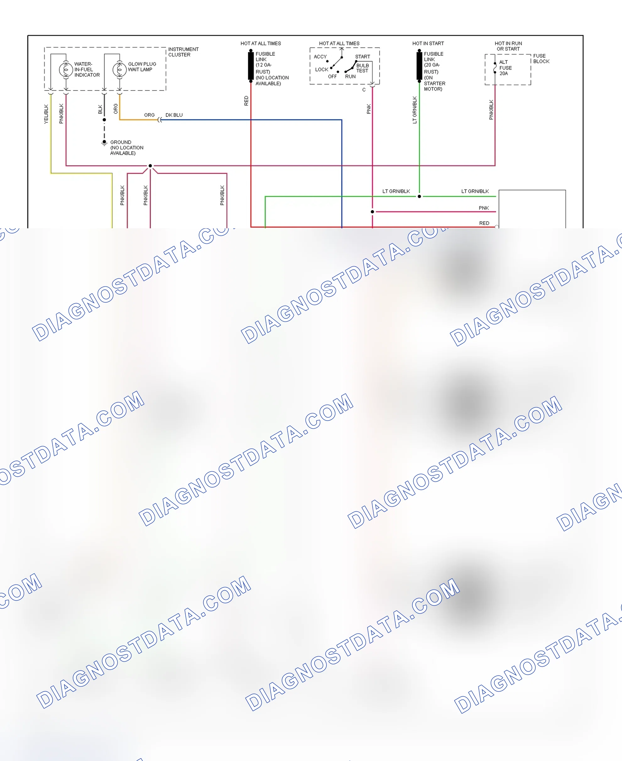 Scheme 62: Wiring Diagram ("P" Series - 6.5L Diesel VIN Y M/T)