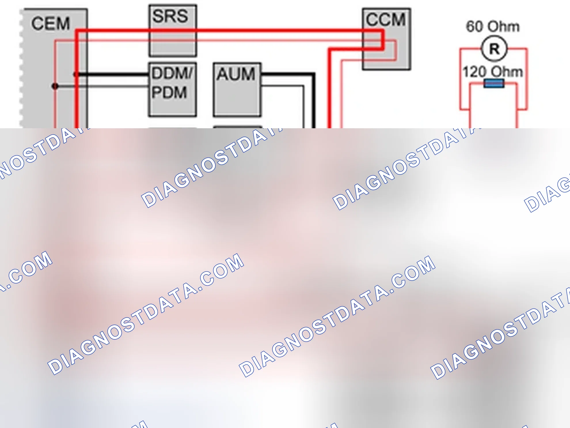 Scheme 1583: RESISTANCE MEASUREMENT IN LOW-SPEED NET LS CAN (LOW SPEED), EXAMPLE