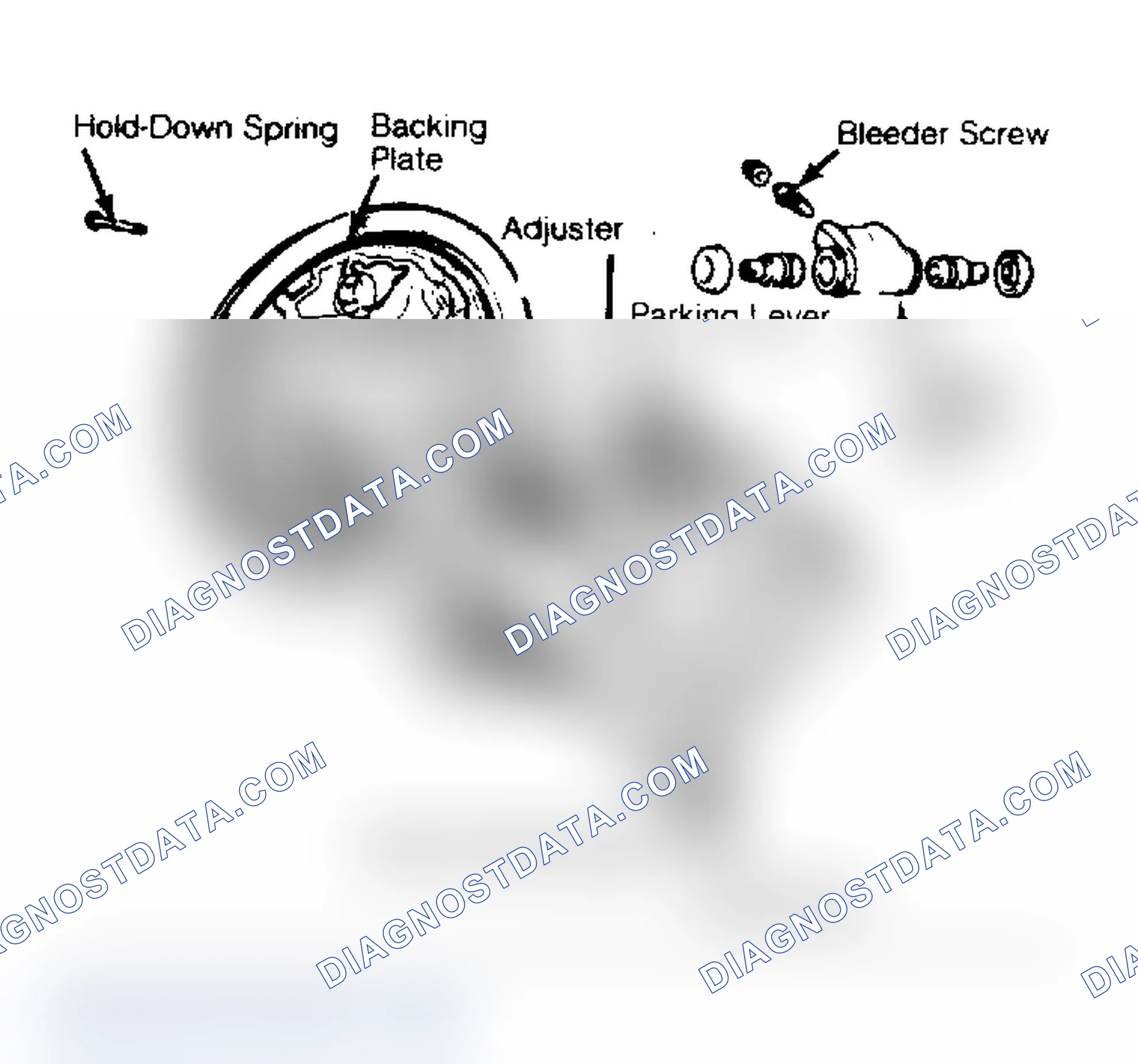 Scheme 7: Exploded View of Leading/Trailing Shoe Rear Brake Assembly