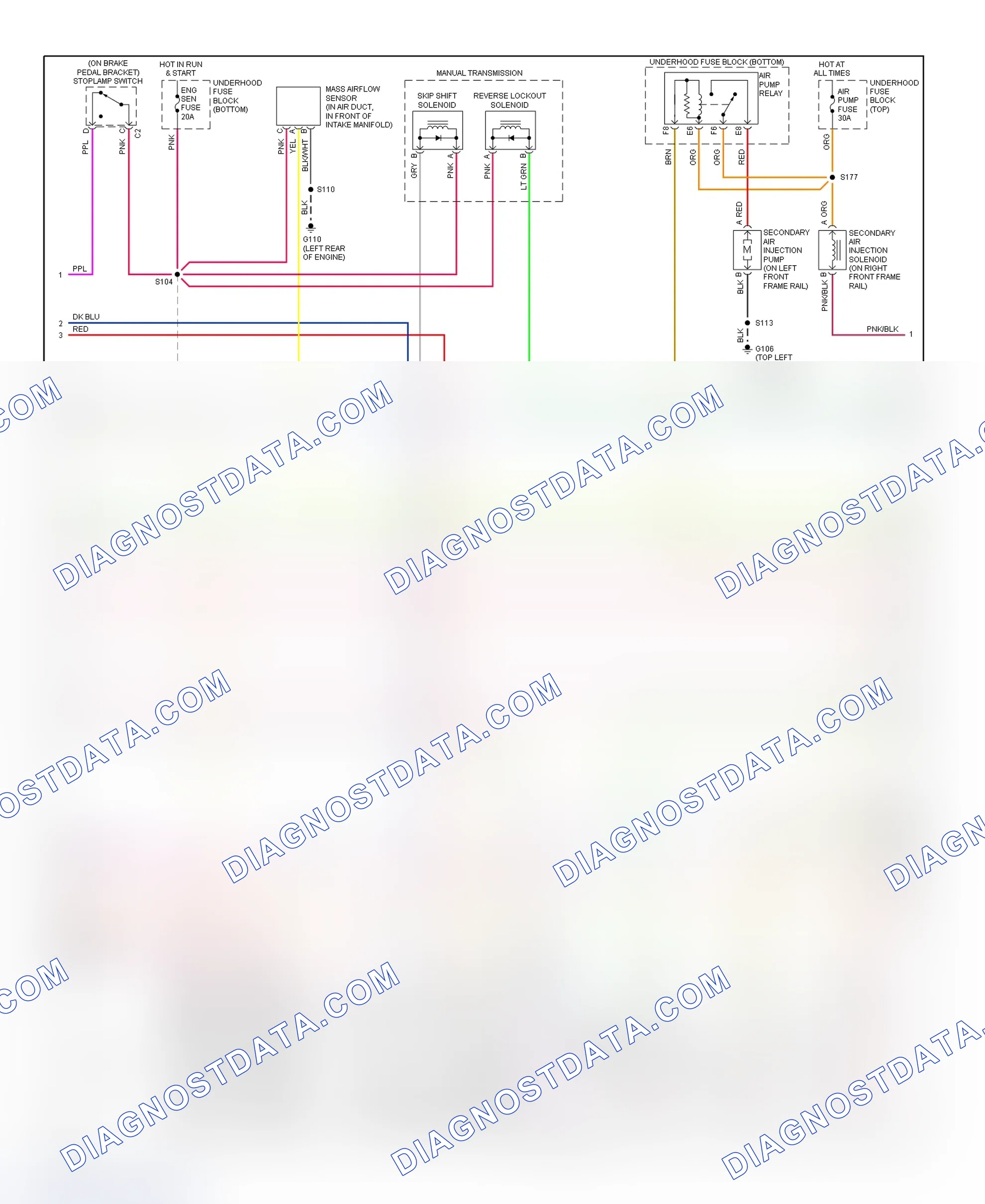 Scheme 99: PCM Wiring Diagram (Camaro & Firebird - 5.7L - 2 Of 4)